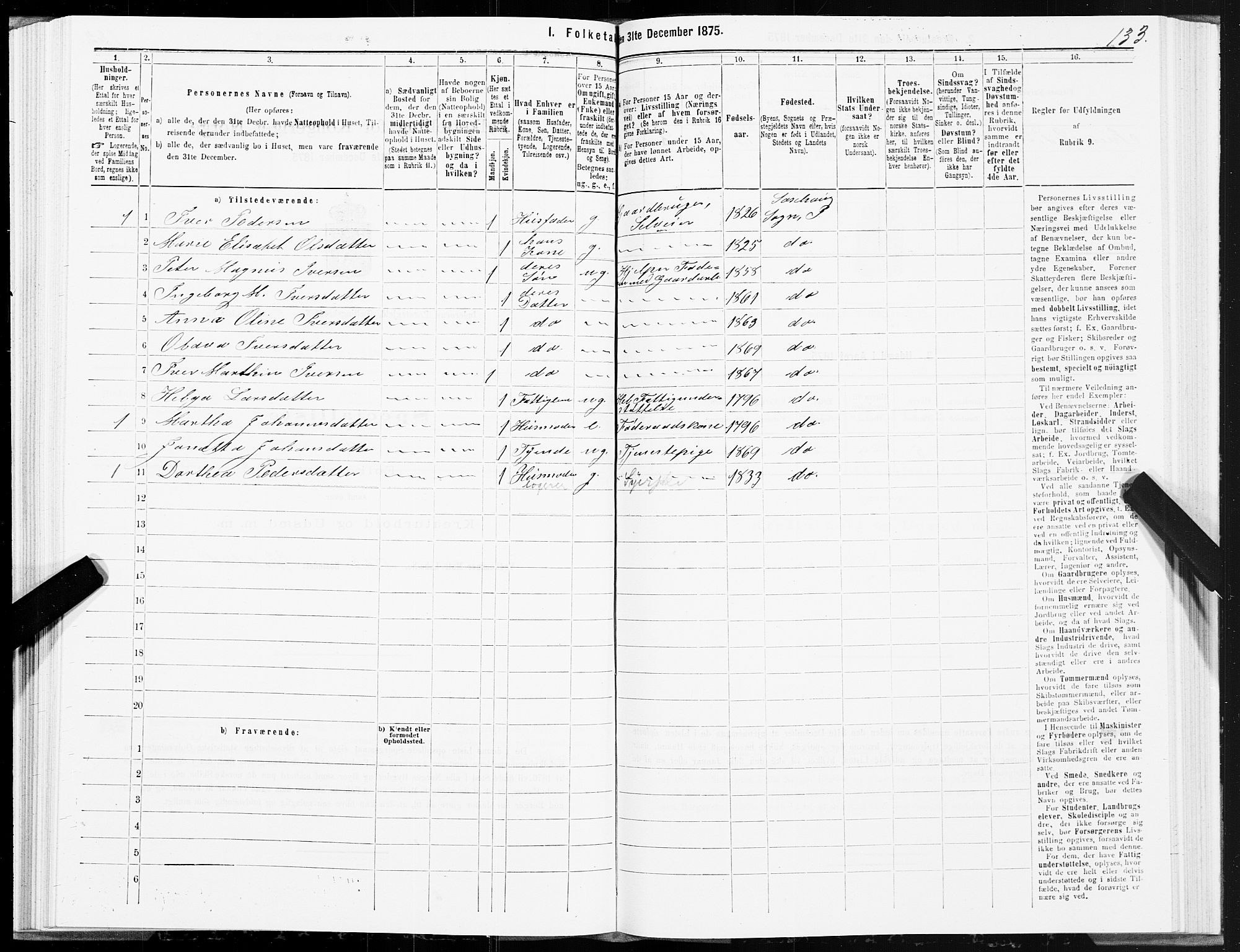 SAT, 1875 census for 1729P Inderøy, 1875, p. 4133