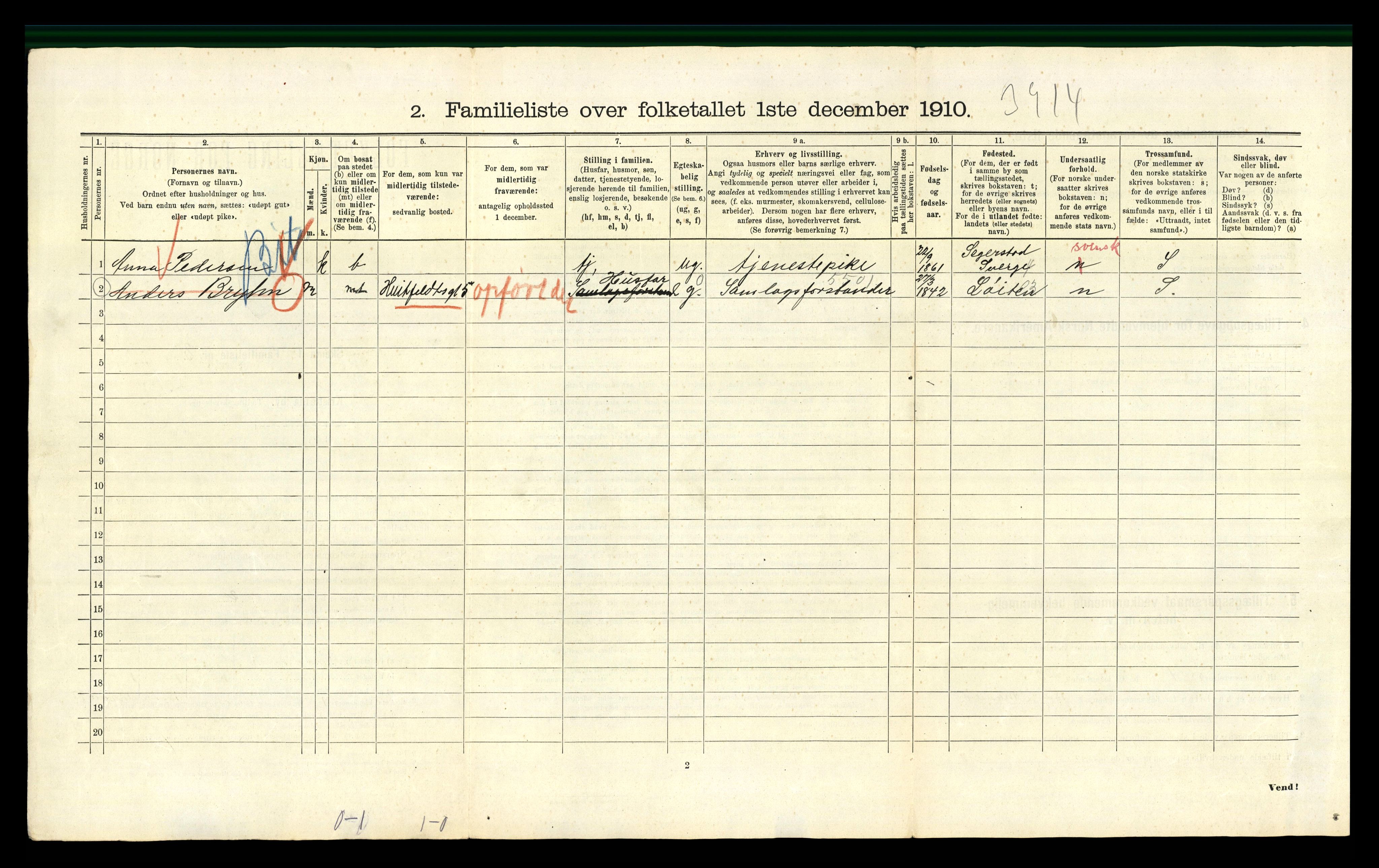 RA, 1910 census for Kristiania, 1910, p. 72208