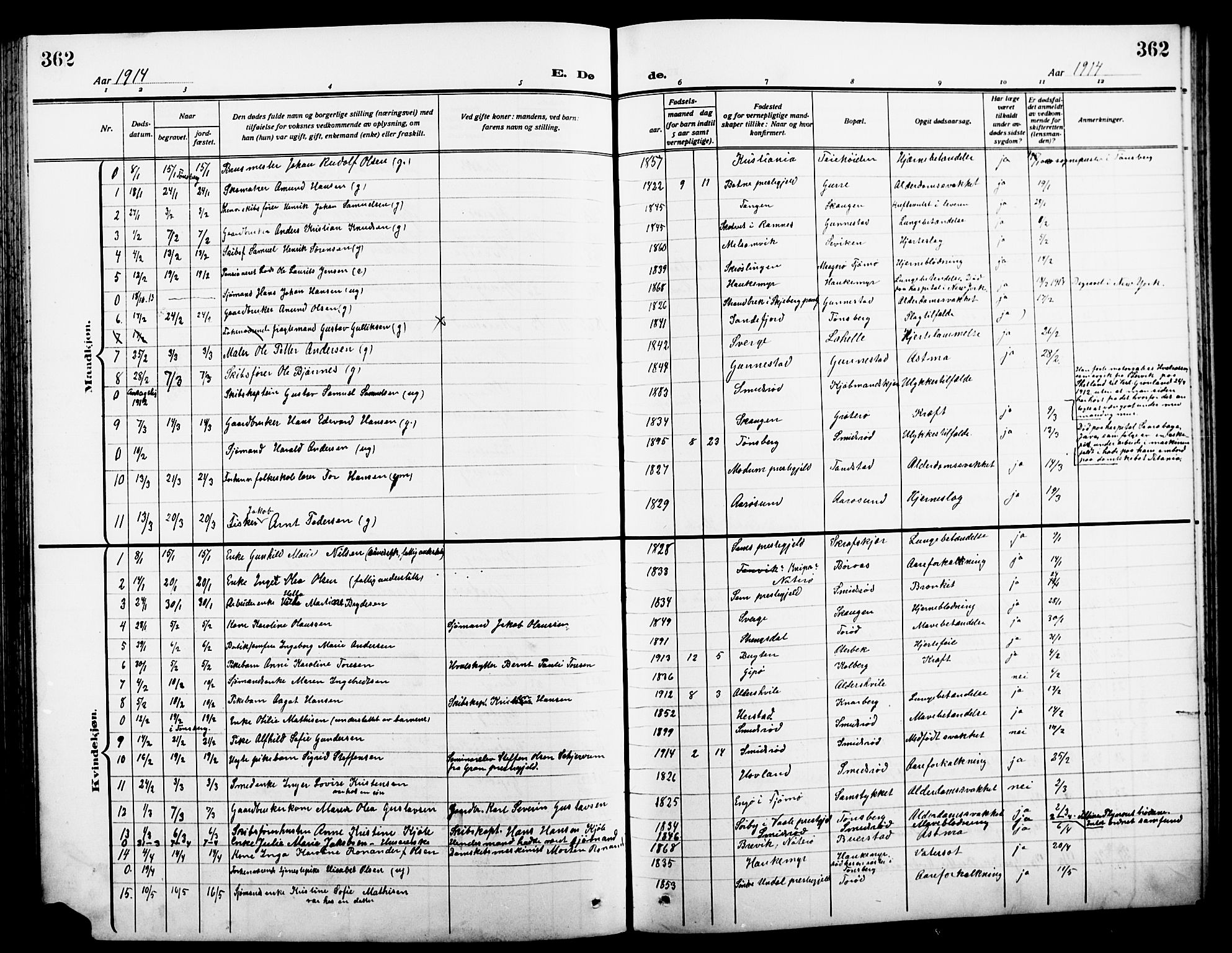 Nøtterøy kirkebøker, AV/SAKO-A-354/G/Ga/L0005: Parish register (copy) no. I 5, 1910-1924, p. 362