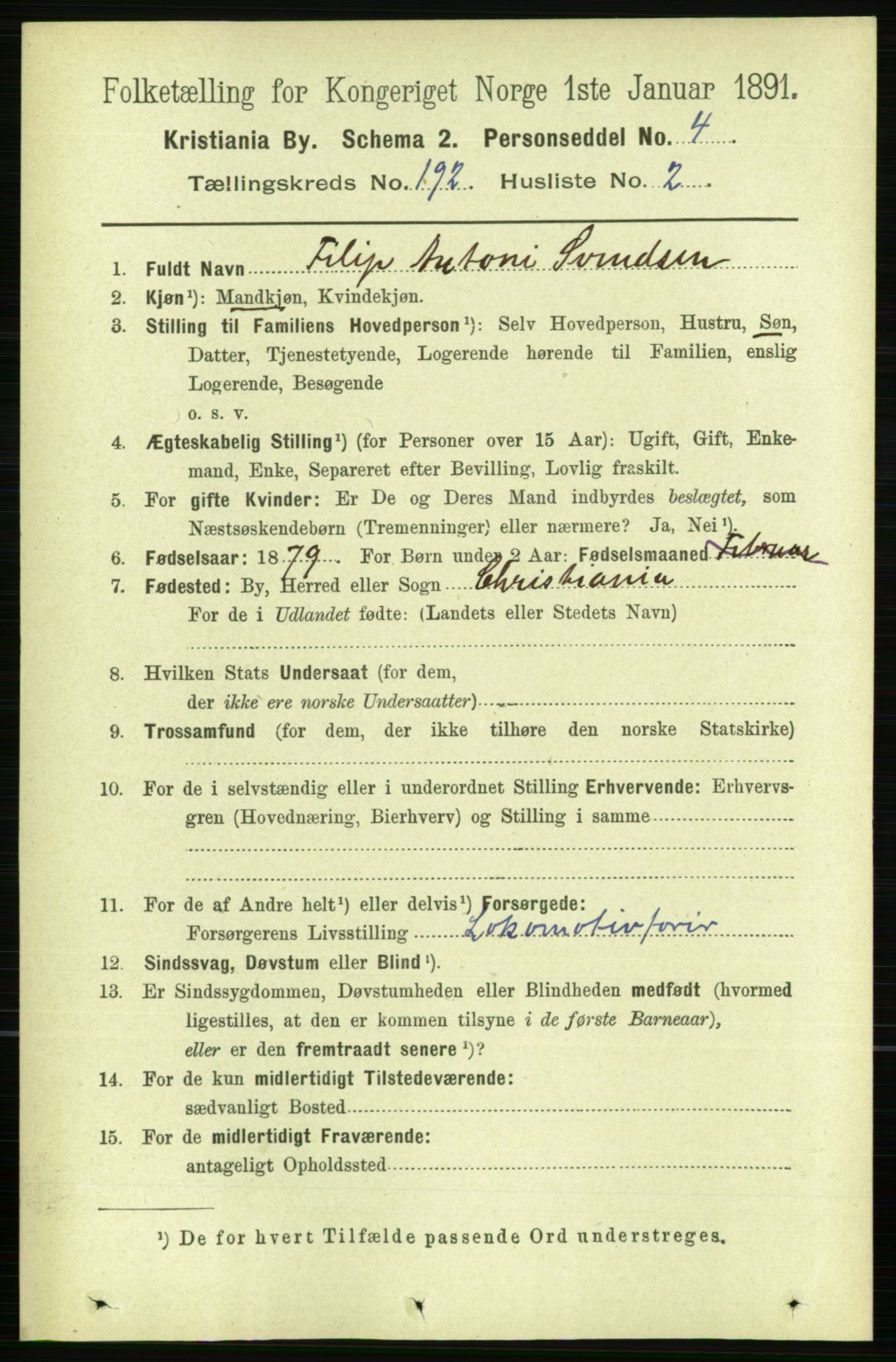 RA, 1891 census for 0301 Kristiania, 1891, p. 115524