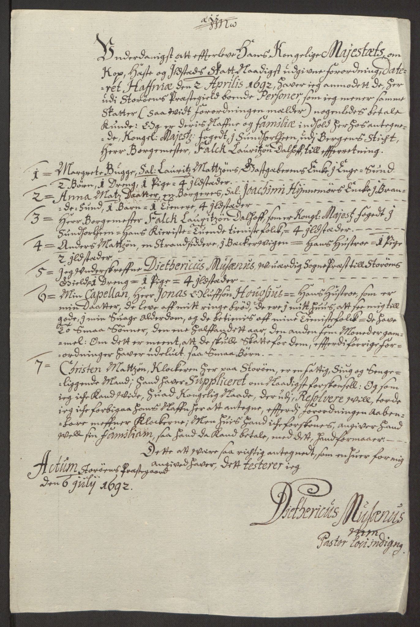 Rentekammeret inntil 1814, Reviderte regnskaper, Fogderegnskap, AV/RA-EA-4092/R48/L2973: Fogderegnskap Sunnhordland og Hardanger, 1691-1692, p. 415