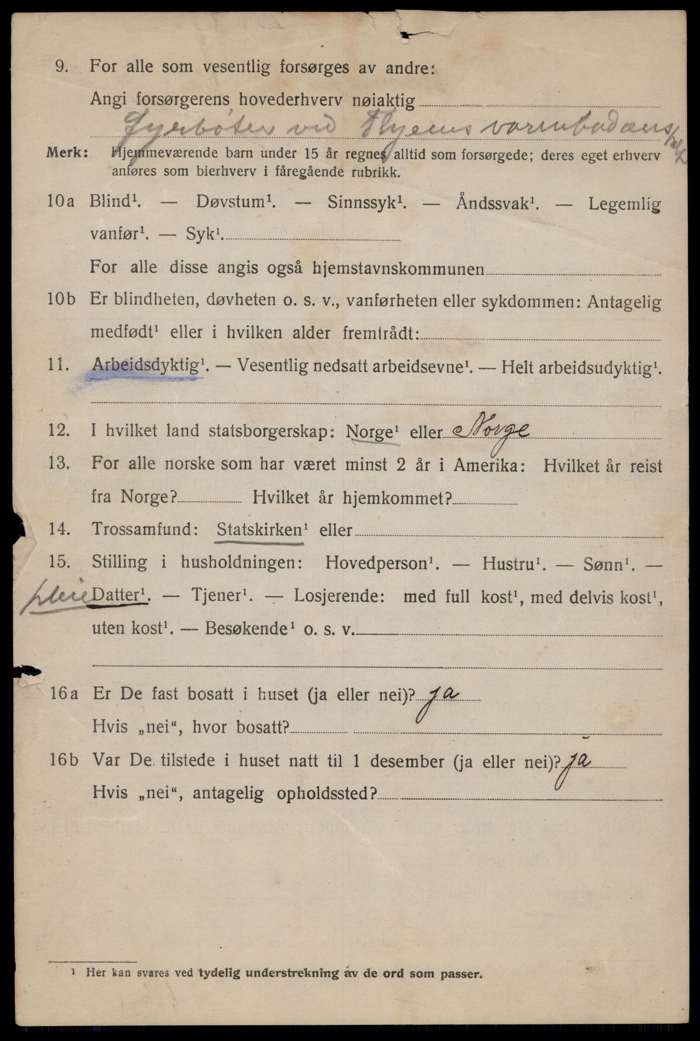 SAT, 1920 census for Trondheim, 1920, p. 58247