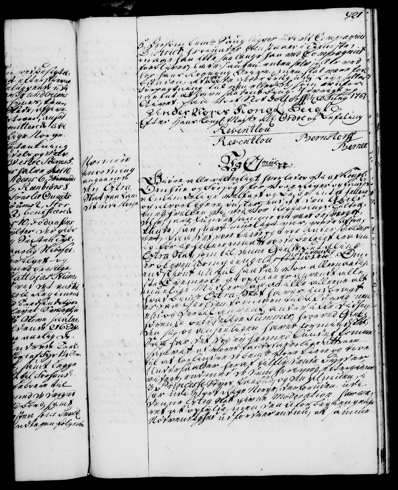 Rentekammeret, Kammerkanselliet, RA/EA-3111/G/Gg/Gga/L0007: Norsk ekspedisjonsprotokoll med register (merket RK 53.7), 1759-1768, p. 921