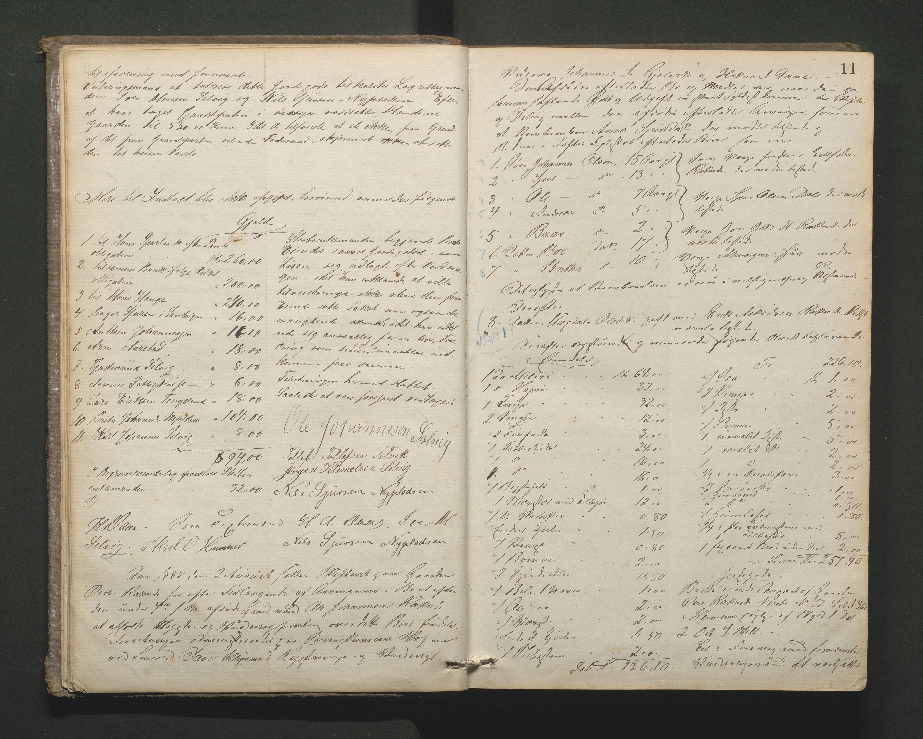 Lensmannen i Hamre, SAB/A-32601/0006/L0001: Registreringsprotokoll, 1881-1896, p. 10b-11a
