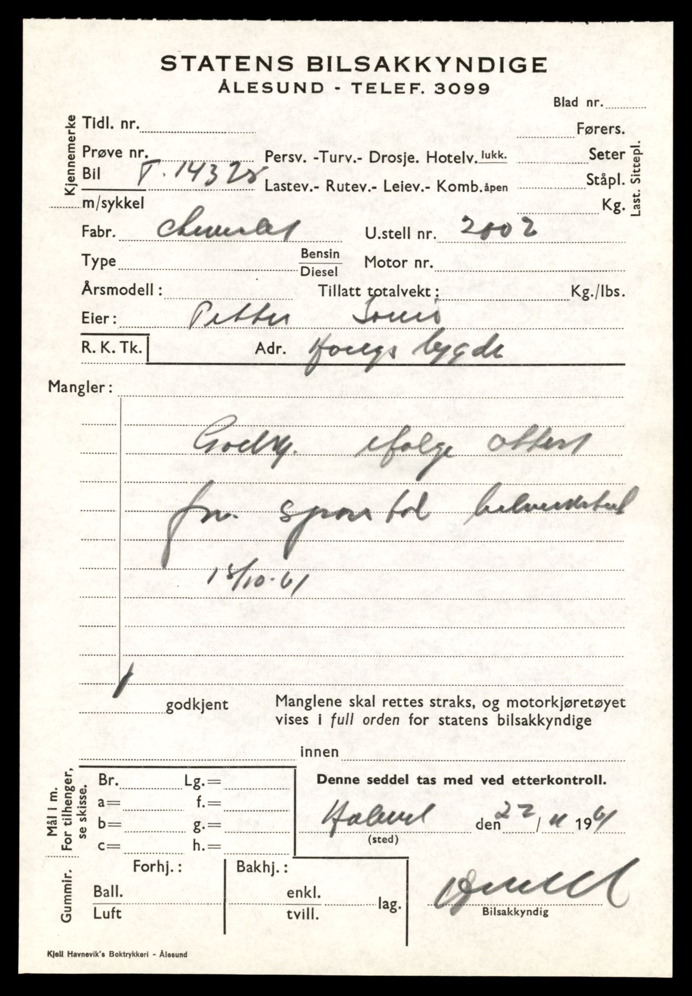 Møre og Romsdal vegkontor - Ålesund trafikkstasjon, AV/SAT-A-4099/F/Fe/L0045: Registreringskort for kjøretøy T 14320 - T 14444, 1927-1998, p. 183