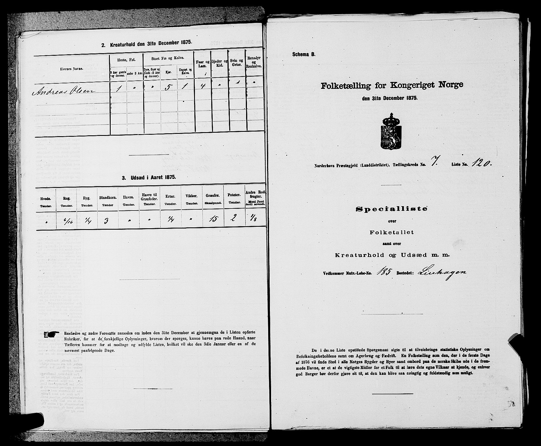 SAKO, 1875 census for 0613L Norderhov/Norderhov, Haug og Lunder, 1875, p. 1240