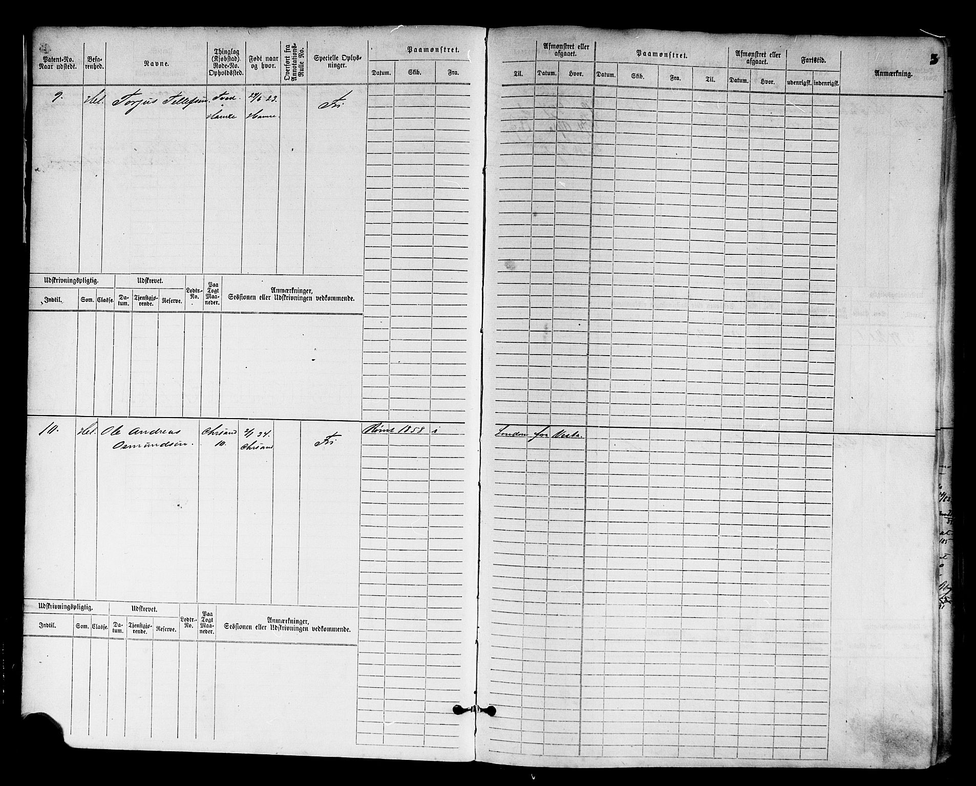 Kristiansand mønstringskrets, AV/SAK-2031-0015/F/Fb/L0003: Hovedrulle nr 1-762, I-10, 1860-1911, p. 11