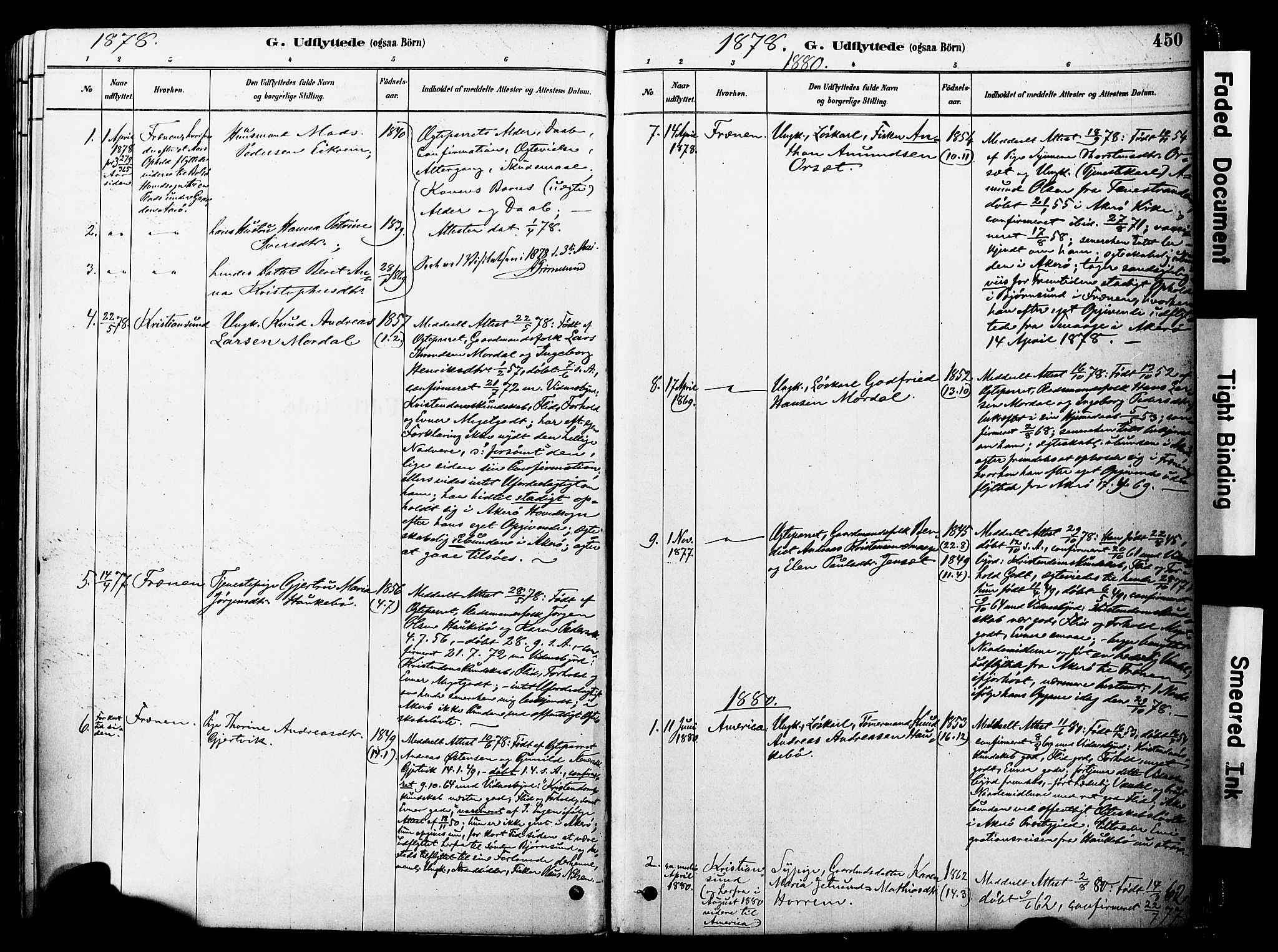 Ministerialprotokoller, klokkerbøker og fødselsregistre - Møre og Romsdal, SAT/A-1454/560/L0721: Parish register (official) no. 560A05, 1878-1917, p. 450