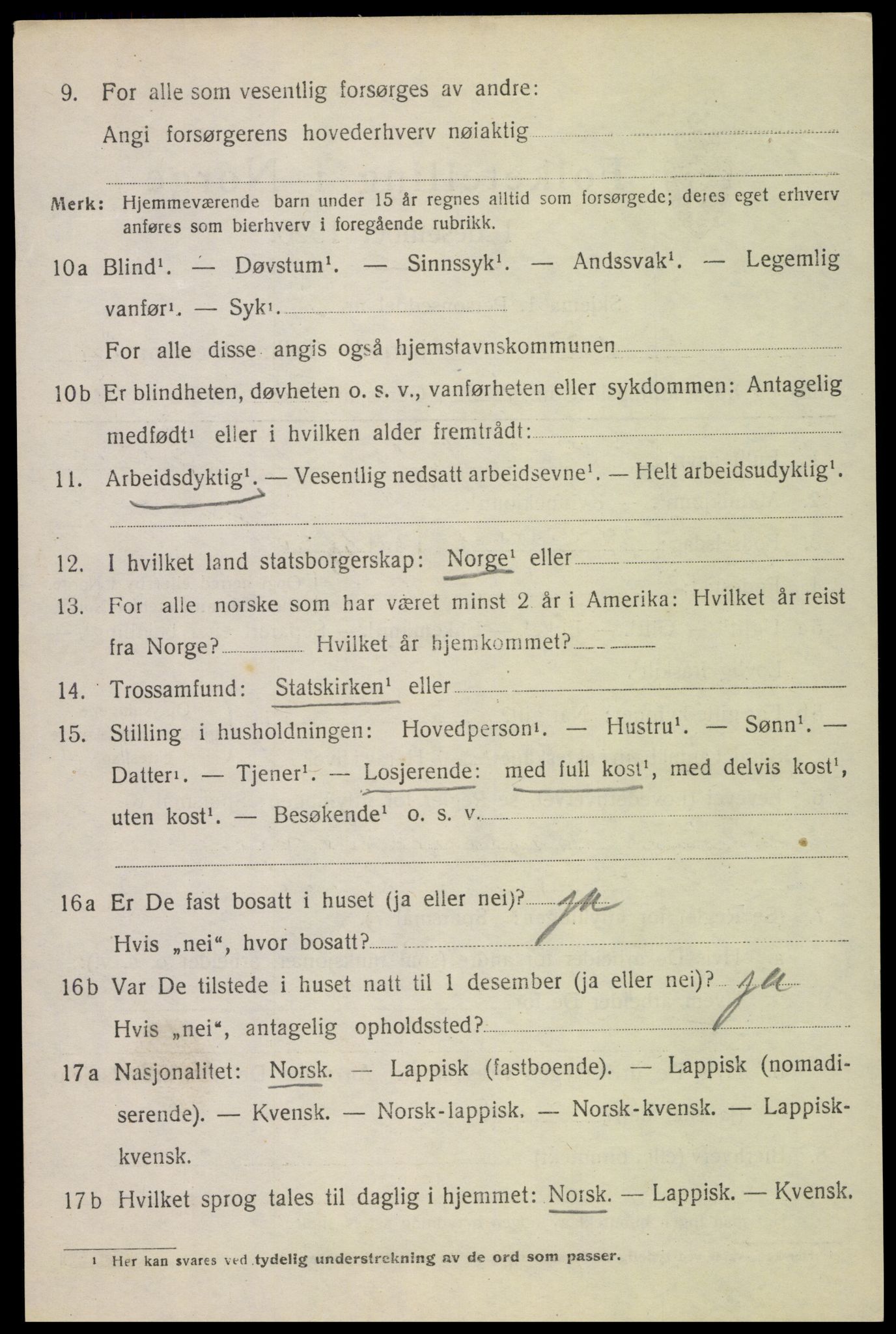 SAT, 1920 census for Hadsel, 1920, p. 19927