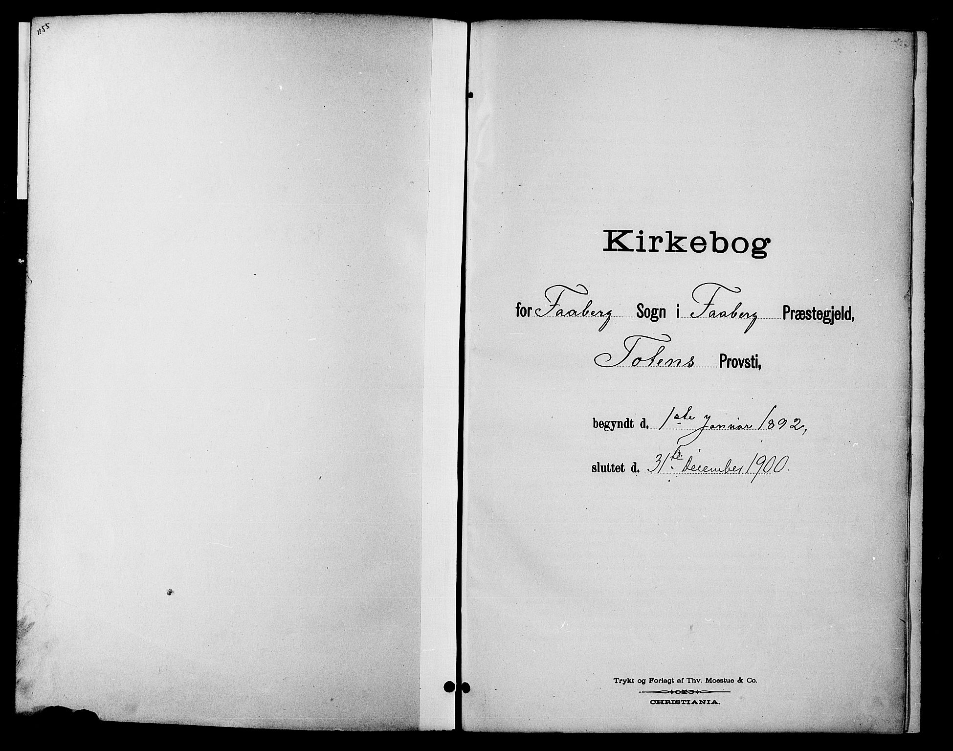 Fåberg prestekontor, AV/SAH-PREST-086/H/Ha/Hab/L0010: Parish register (copy) no. 10, 1892-1900