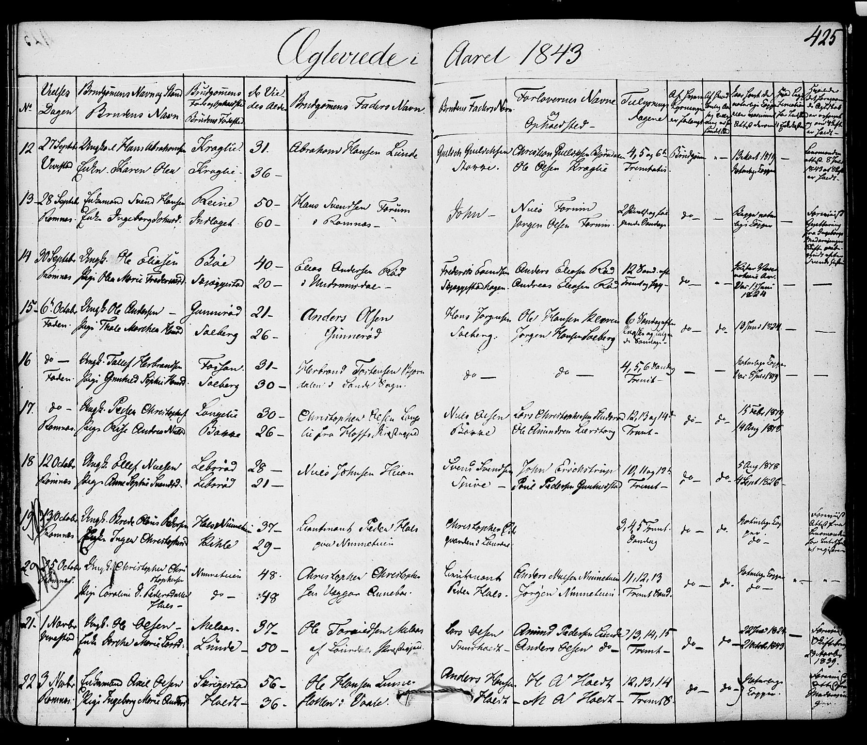 Ramnes kirkebøker, AV/SAKO-A-314/F/Fa/L0005: Parish register (official) no. I 5, 1841-1861, p. 424-425