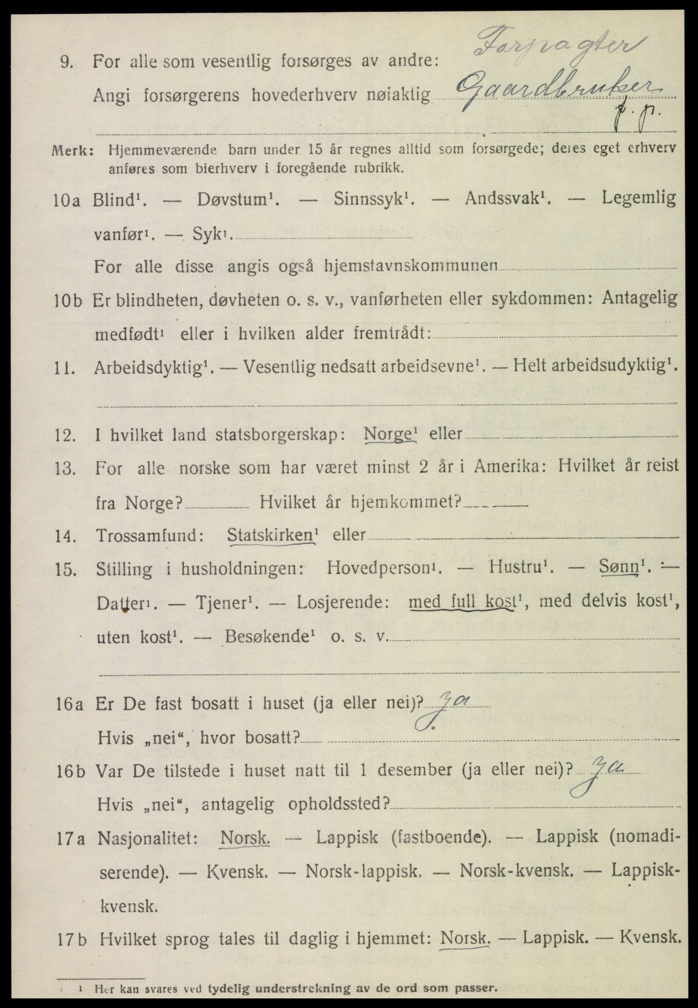 SAT, 1920 census for Mosvik, 1920, p. 555