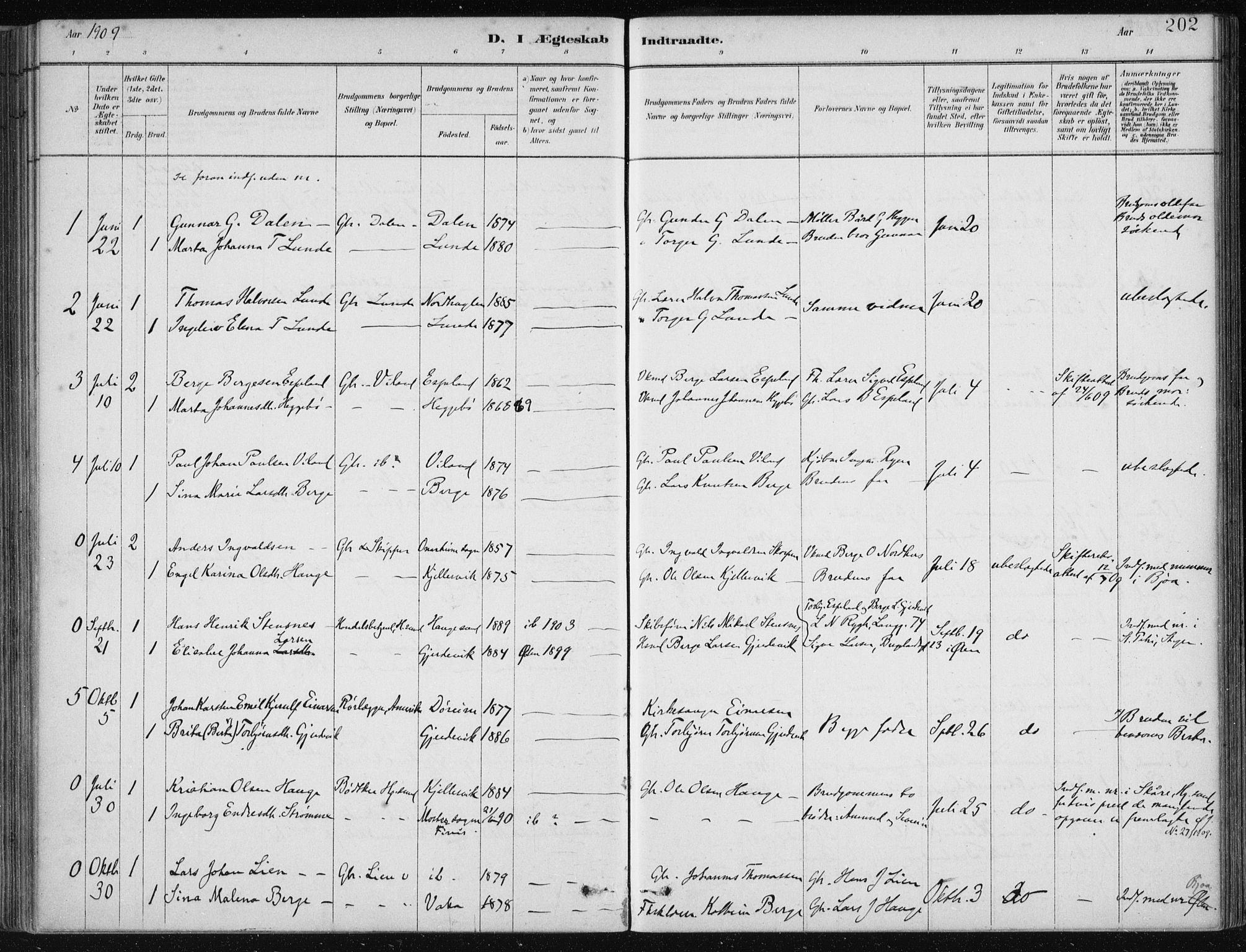 Fjelberg sokneprestembete, AV/SAB-A-75201/H/Haa: Parish register (official) no. D 1, 1879-1918, p. 202