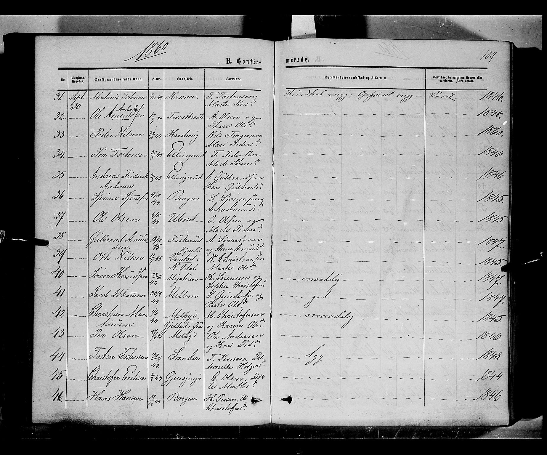 Sør-Odal prestekontor, AV/SAH-PREST-030/H/Ha/Haa/L0002: Parish register (official) no. 2, 1859-1863, p. 109