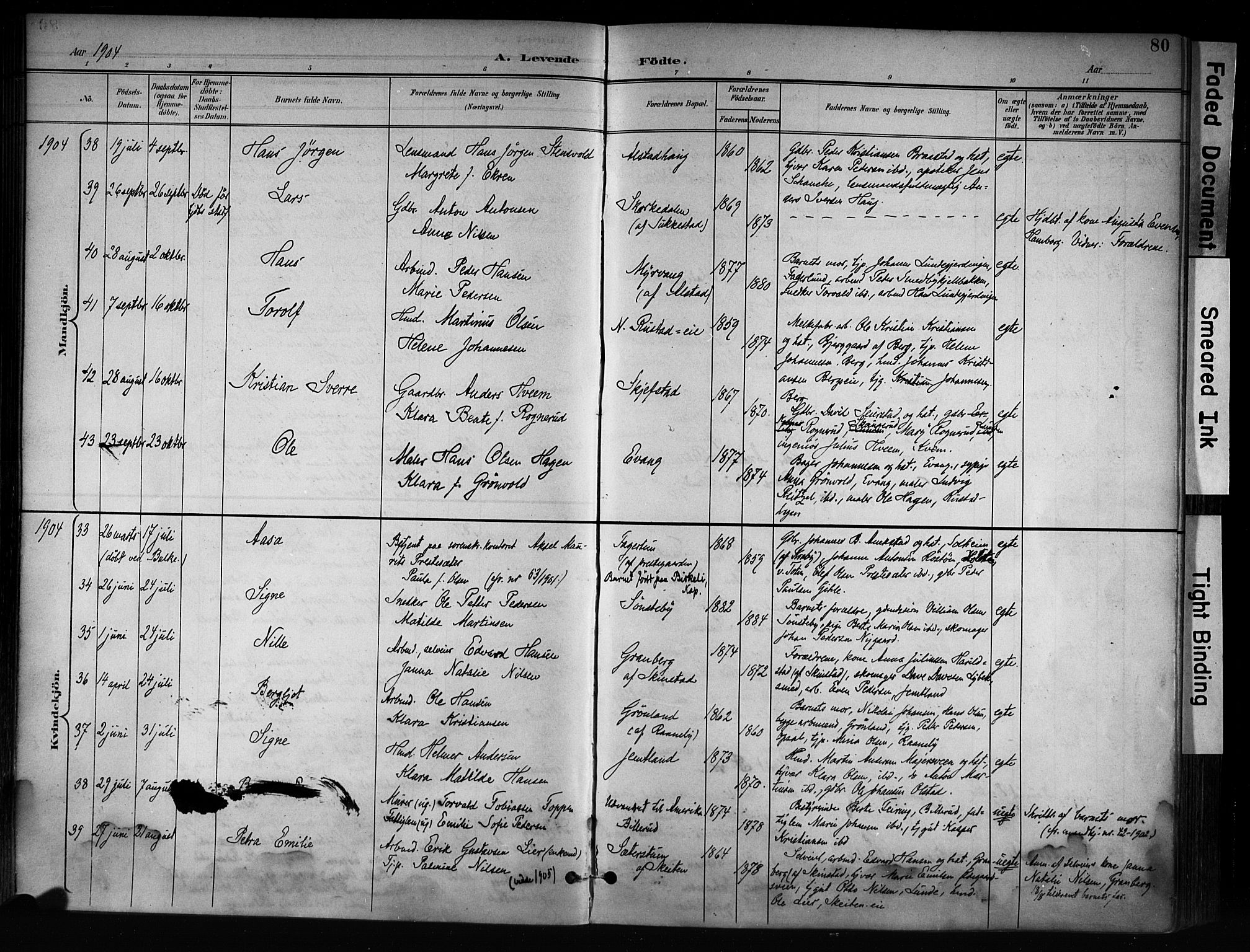 Østre Toten prestekontor, AV/SAH-PREST-104/H/Ha/Haa/L0008: Parish register (official) no. 8, 1897-1909, p. 80