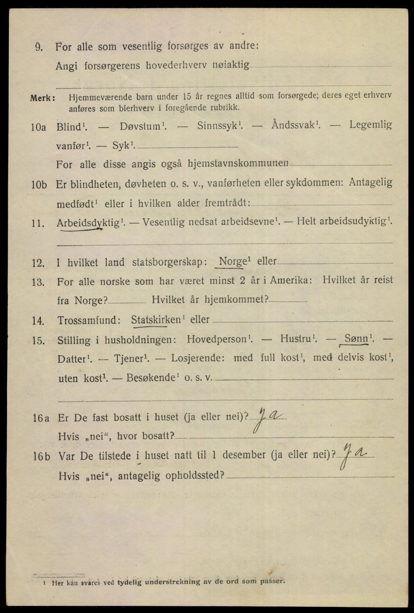 SAKO, 1920 census for Kongsberg, 1920, p. 13897