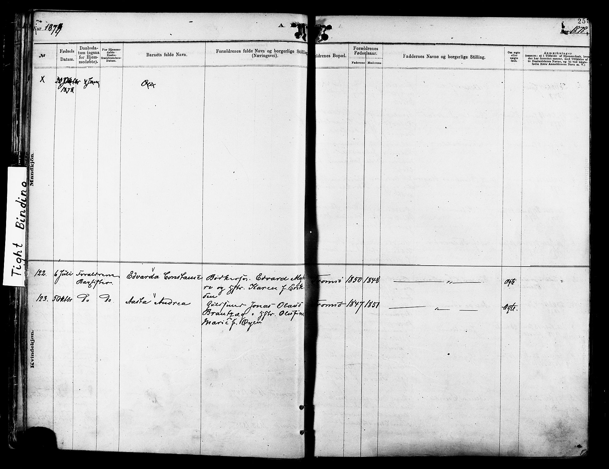 Tromsø sokneprestkontor/stiftsprosti/domprosti, AV/SATØ-S-1343/G/Ga/L0014kirke: Parish register (official) no. 14, 1878-1888, p. 25