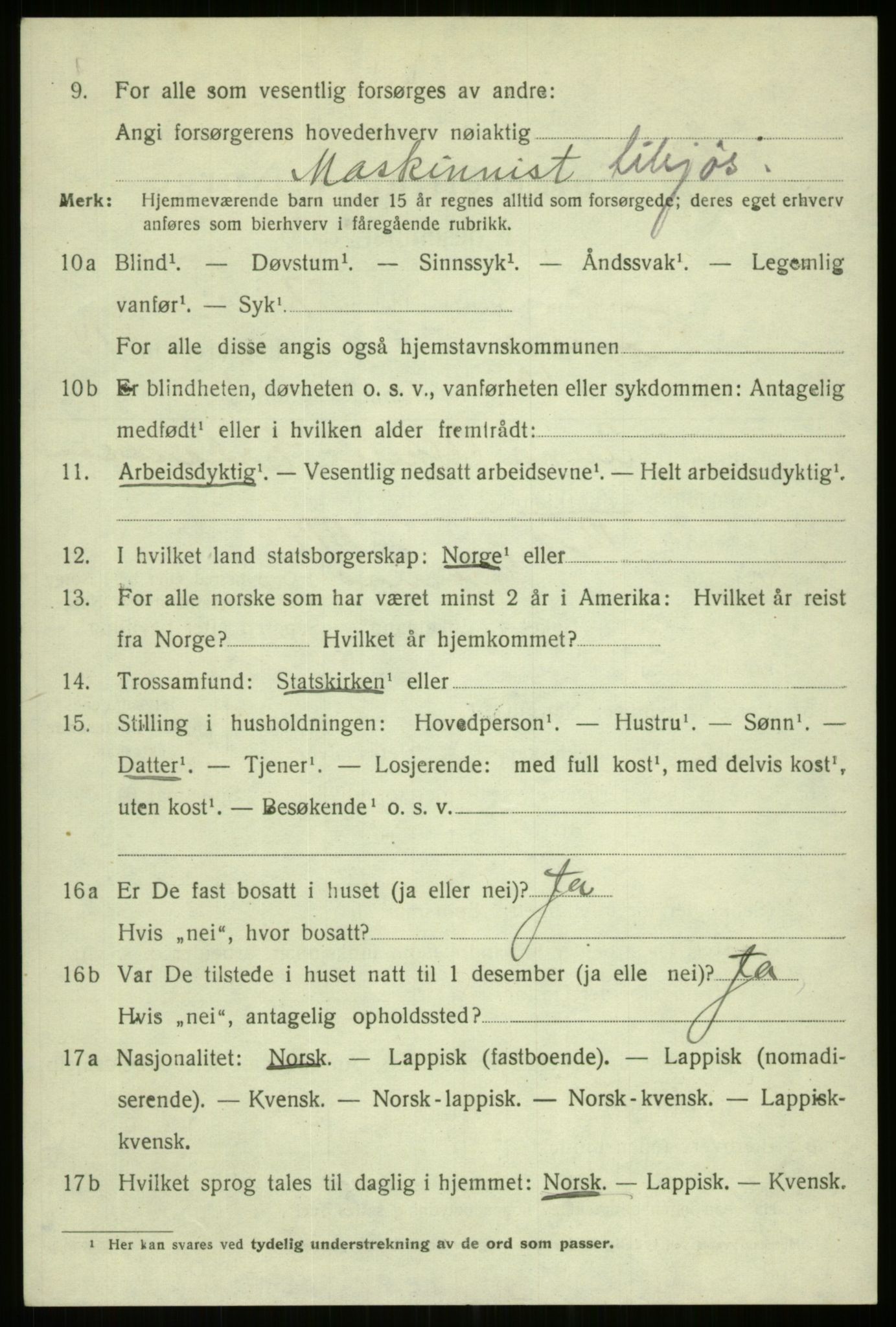 SATØ, 1920 census for Tromsø, 1920, p. 27698