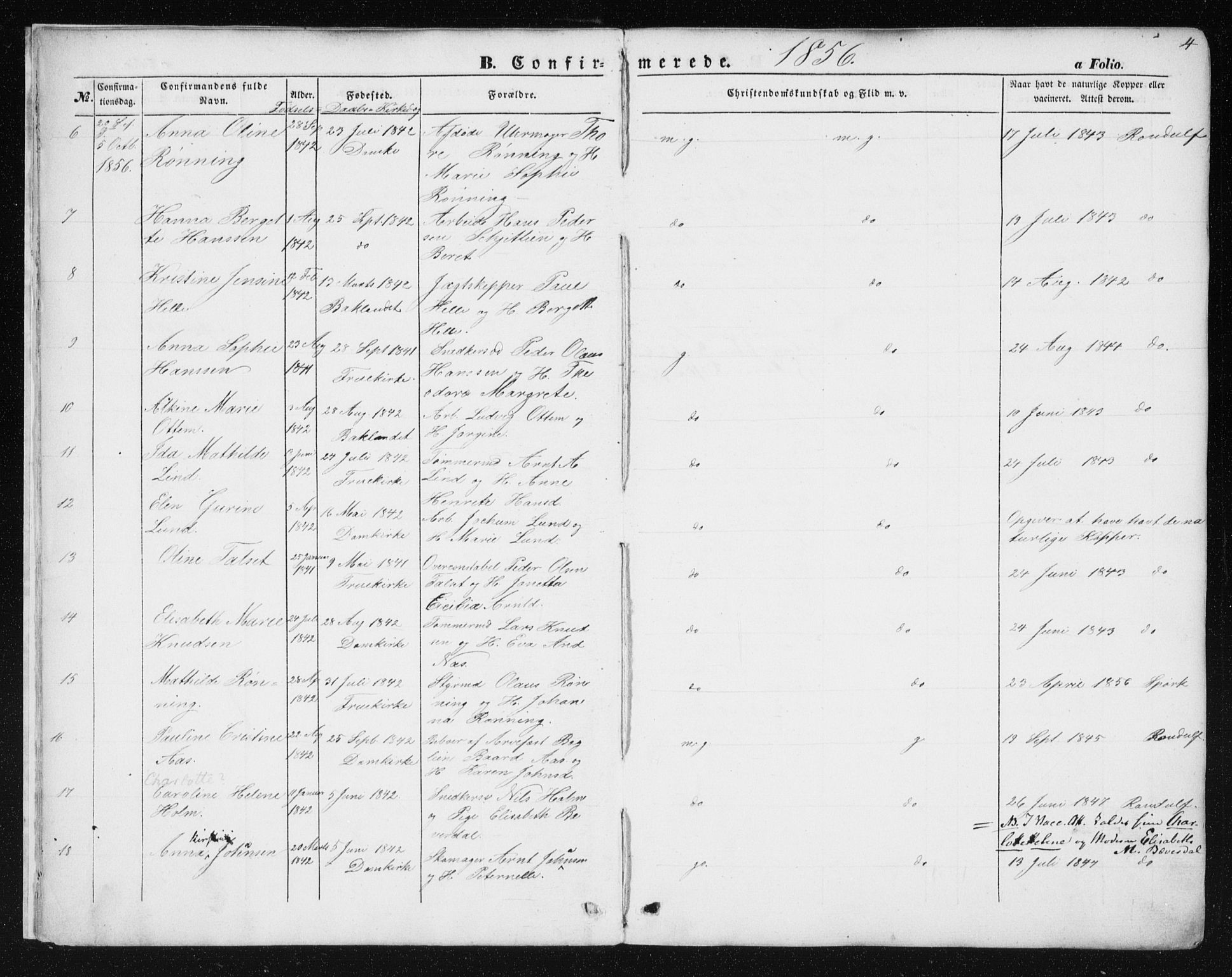 Ministerialprotokoller, klokkerbøker og fødselsregistre - Sør-Trøndelag, AV/SAT-A-1456/602/L0114: Parish register (official) no. 602A12, 1856-1872, p. 4