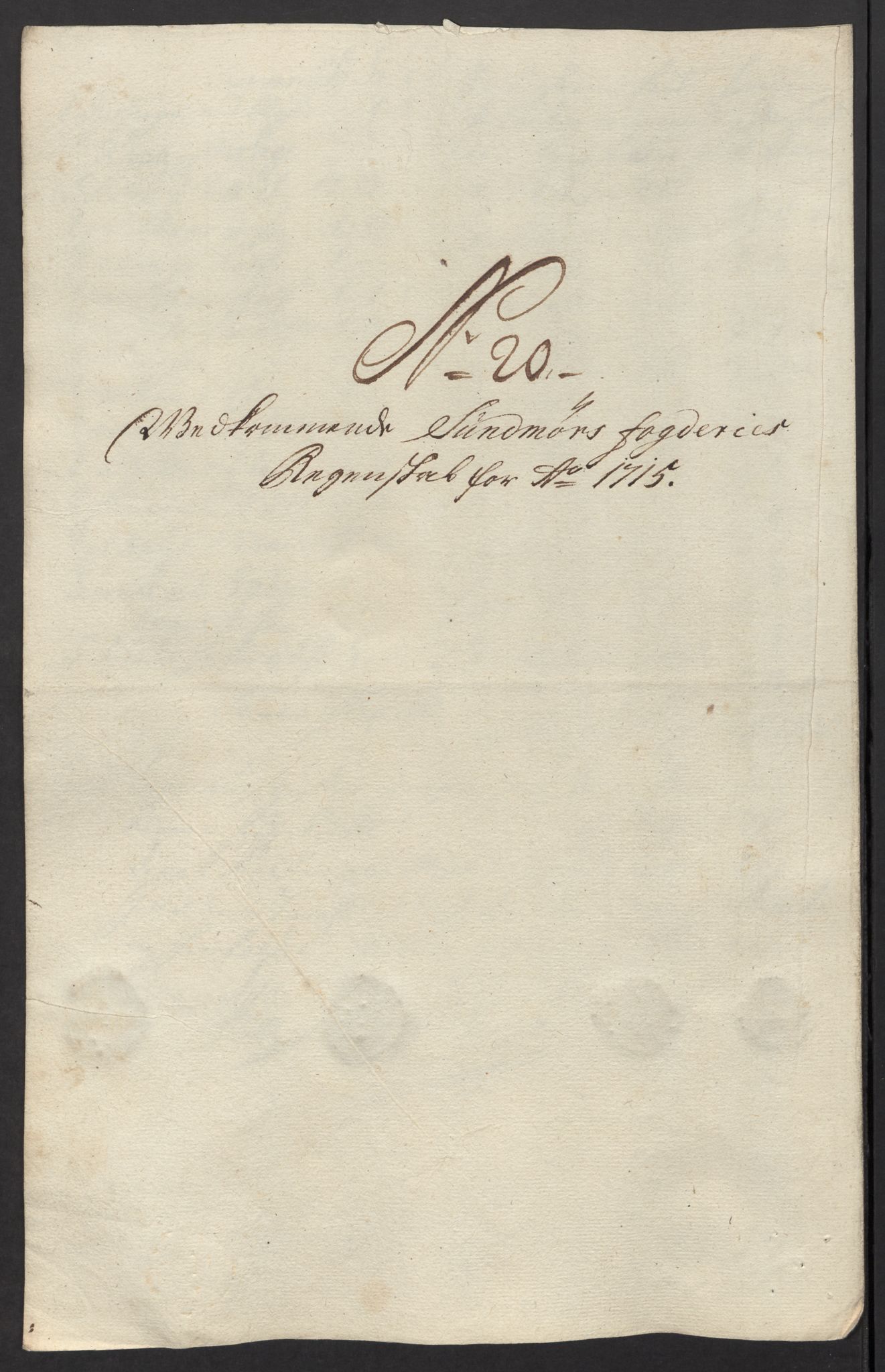 Rentekammeret inntil 1814, Reviderte regnskaper, Fogderegnskap, RA/EA-4092/R54/L3567: Fogderegnskap Sunnmøre, 1715, p. 200