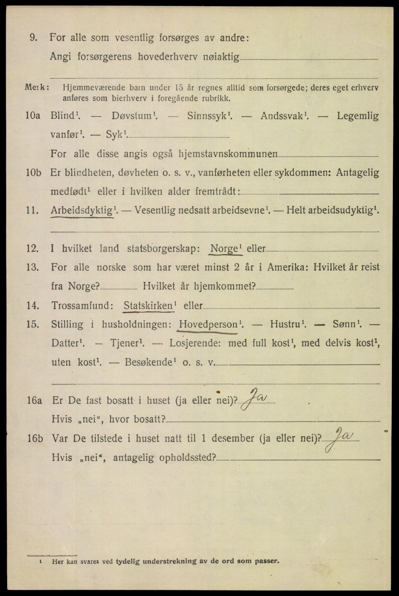 SAH, 1920 census for Tolga, 1920, p. 8540