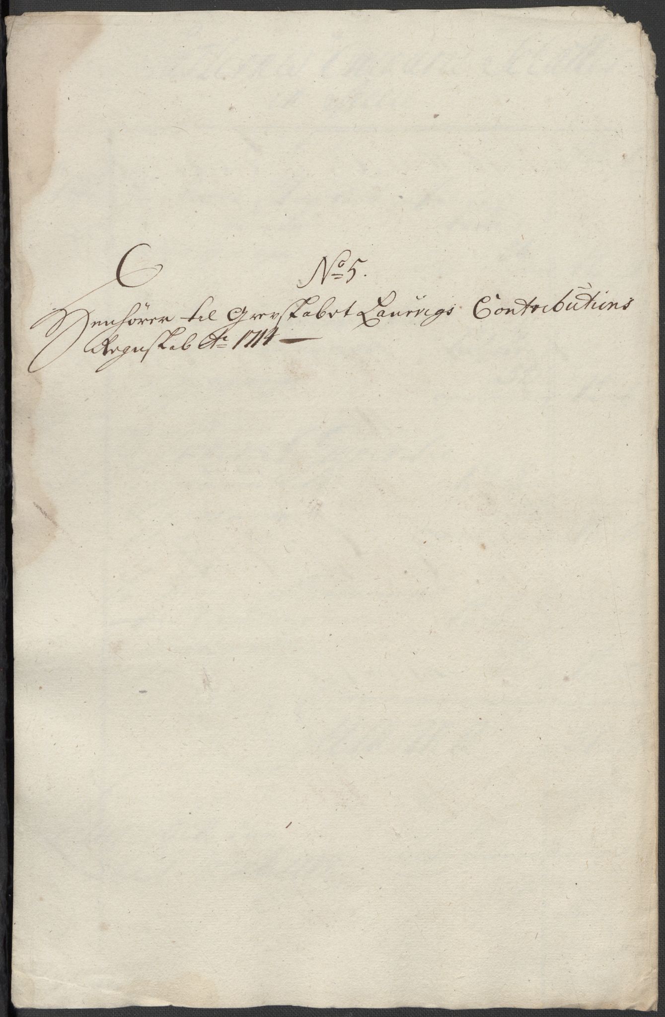 Rentekammeret inntil 1814, Reviderte regnskaper, Fogderegnskap, RA/EA-4092/R33/L1986: Fogderegnskap Larvik grevskap, 1714-1715, p. 151