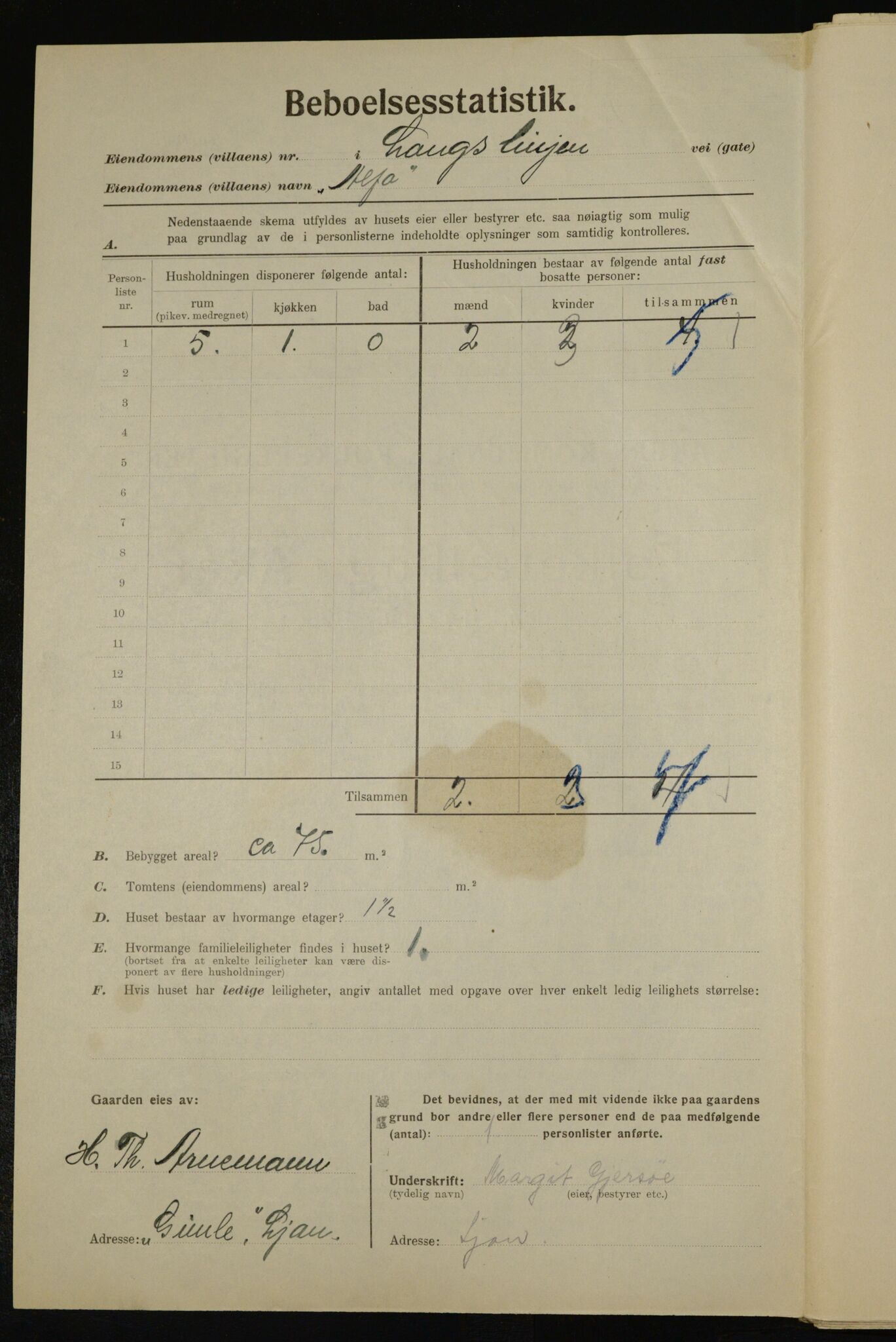 , Municipal Census 1923 for Aker, 1923, p. 45476