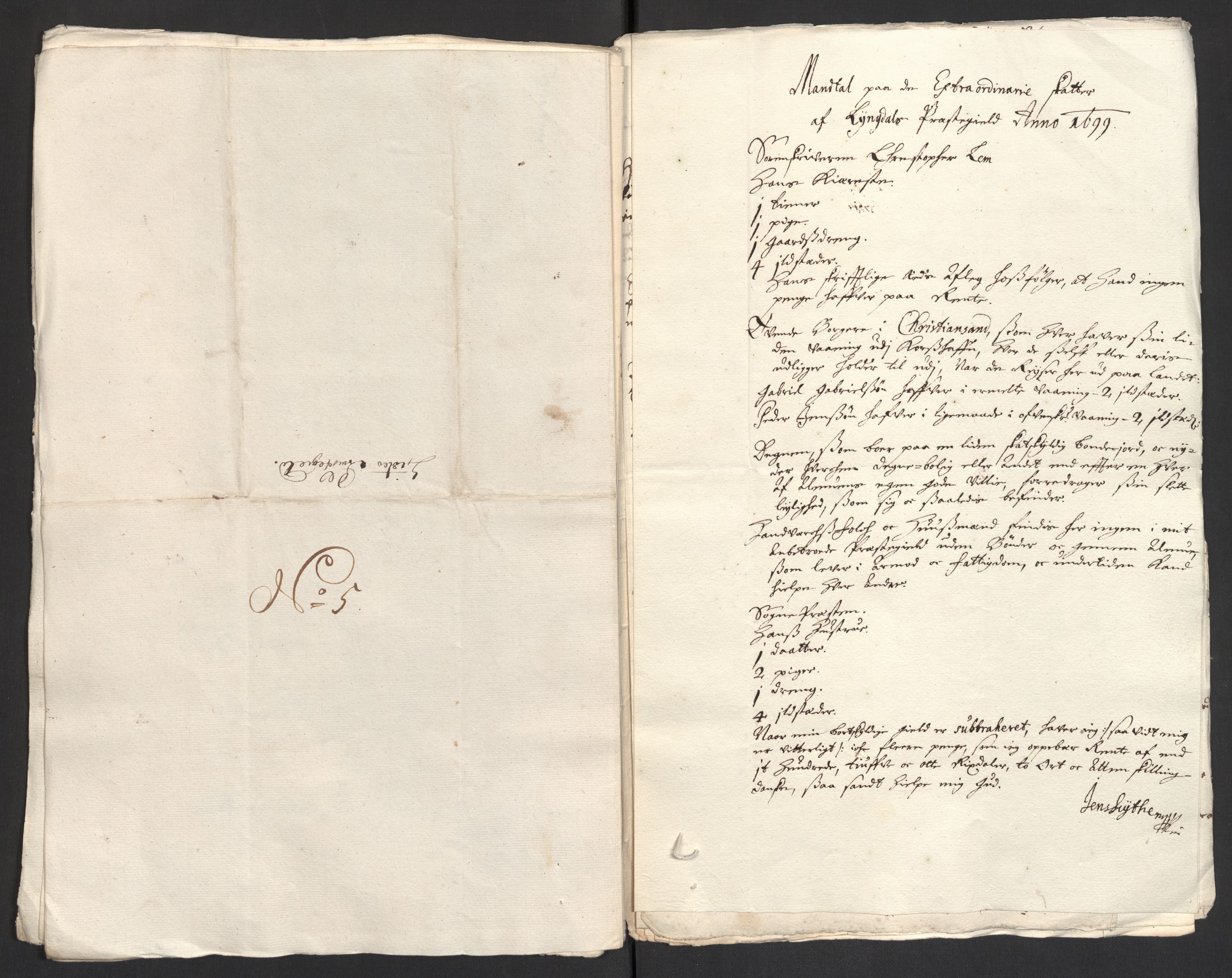 Rentekammeret inntil 1814, Reviderte regnskaper, Fogderegnskap, AV/RA-EA-4092/R43/L2548: Fogderegnskap Lista og Mandal, 1700, p. 91