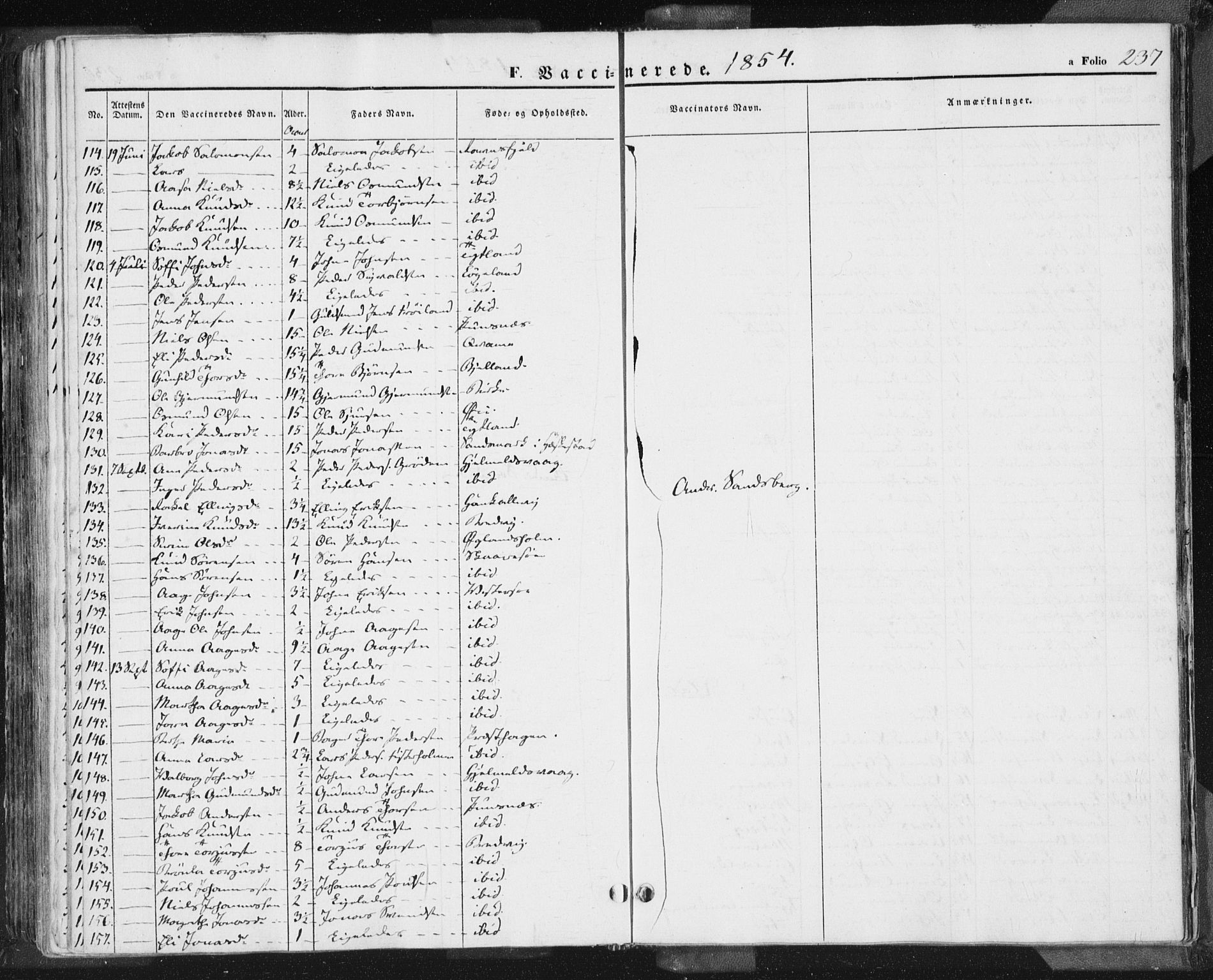 Hjelmeland sokneprestkontor, AV/SAST-A-101843/01/IV/L0009: Parish register (official) no. A 9, 1846-1860, p. 237