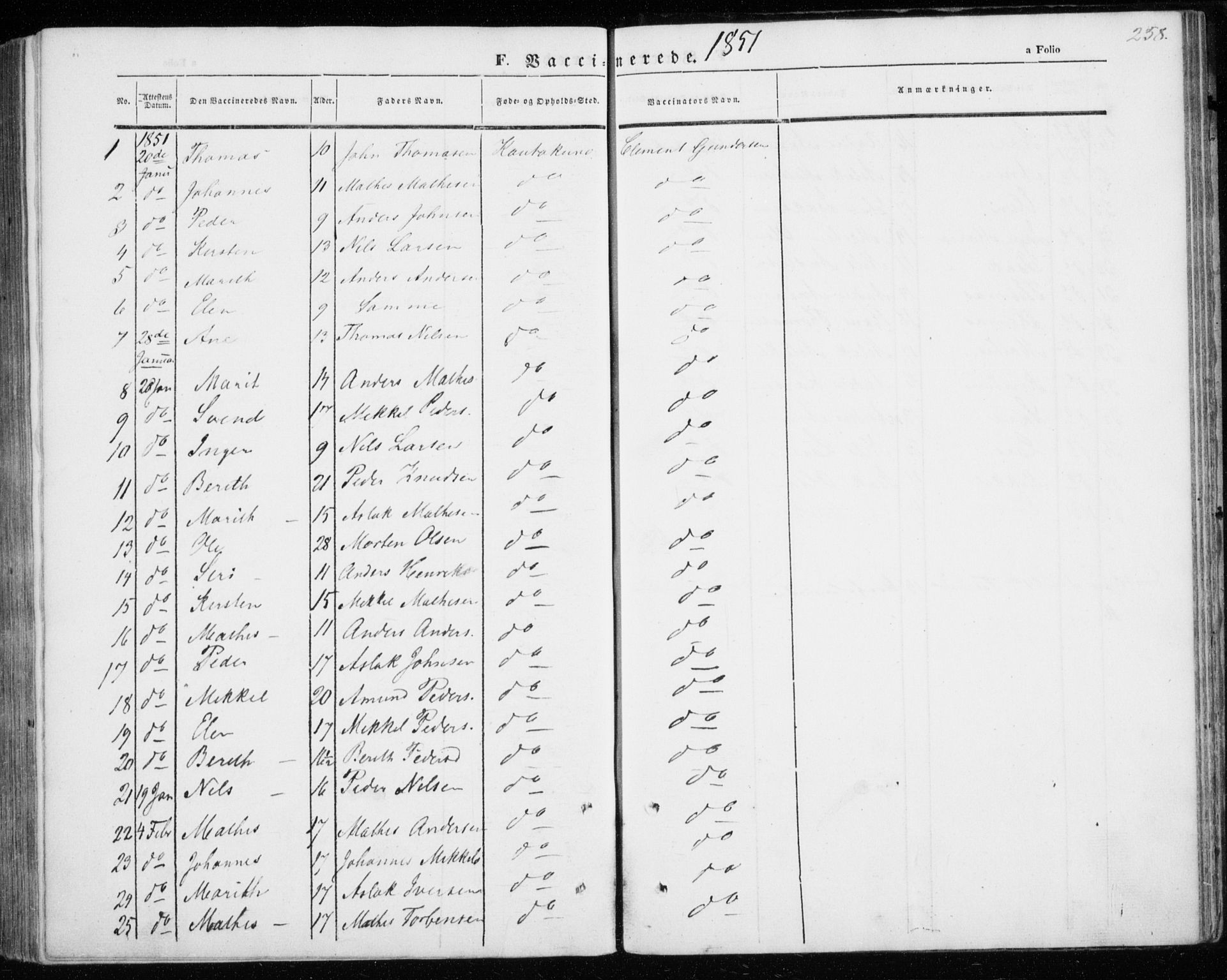 Kautokeino sokneprestembete, SATØ/S-1340/H/Ha/L0002.kirke: Parish register (official) no. 2, 1843-1861, p. 258