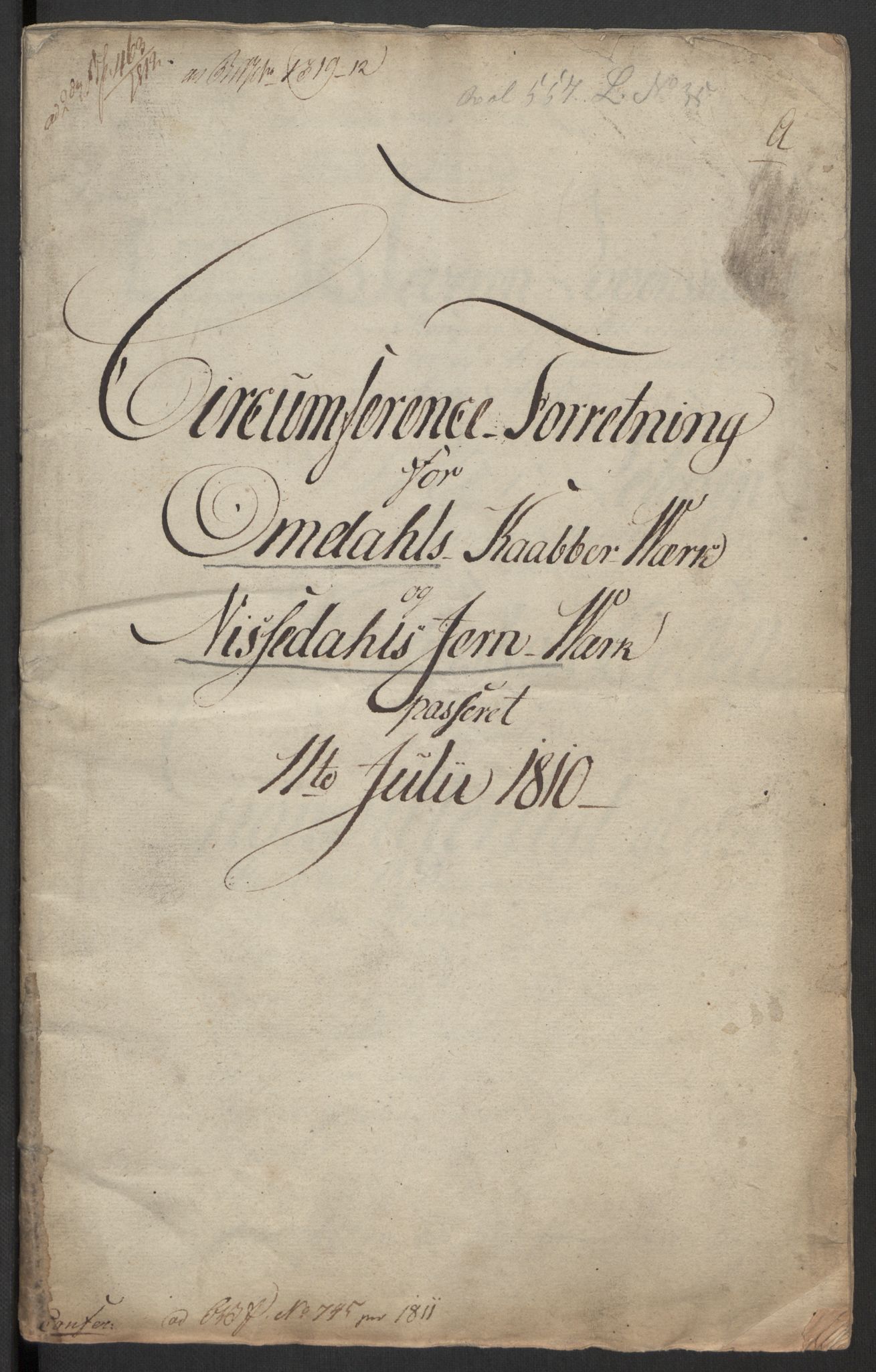 Rentekammeret inntil 1814, Realistisk ordnet avdeling, AV/RA-EA-4070/G/Gb/Gbb/L0029/0001: Jernverk / [Db II 6]: Dokumenter om Lesja, Moss, Mostadmarken, Nissedal (og Omdal kobberverk), Odal, Osen (Romsdal) og Vigeland jernverk, 1670-1810, p. 477