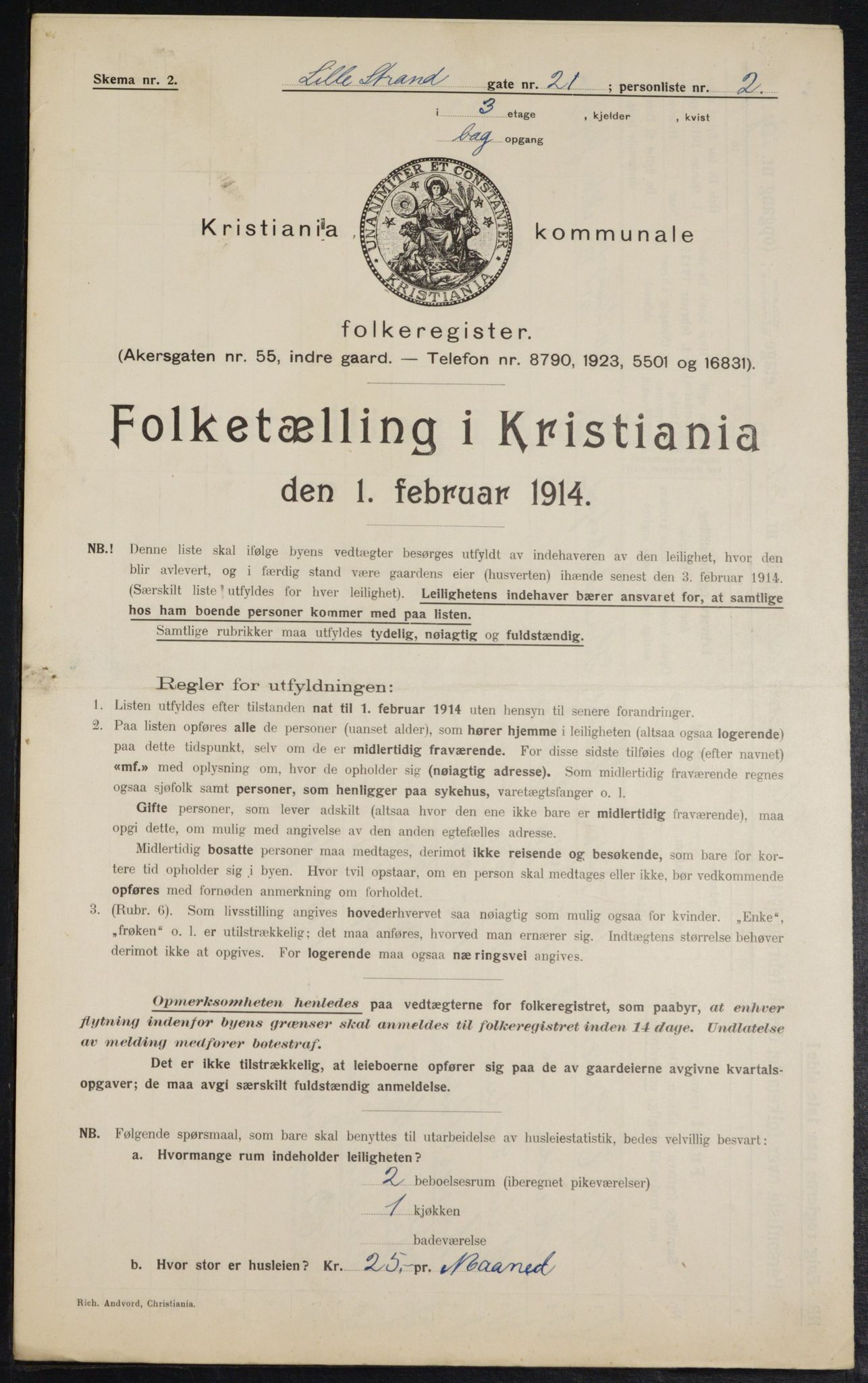 OBA, Municipal Census 1914 for Kristiania, 1914, p. 57521