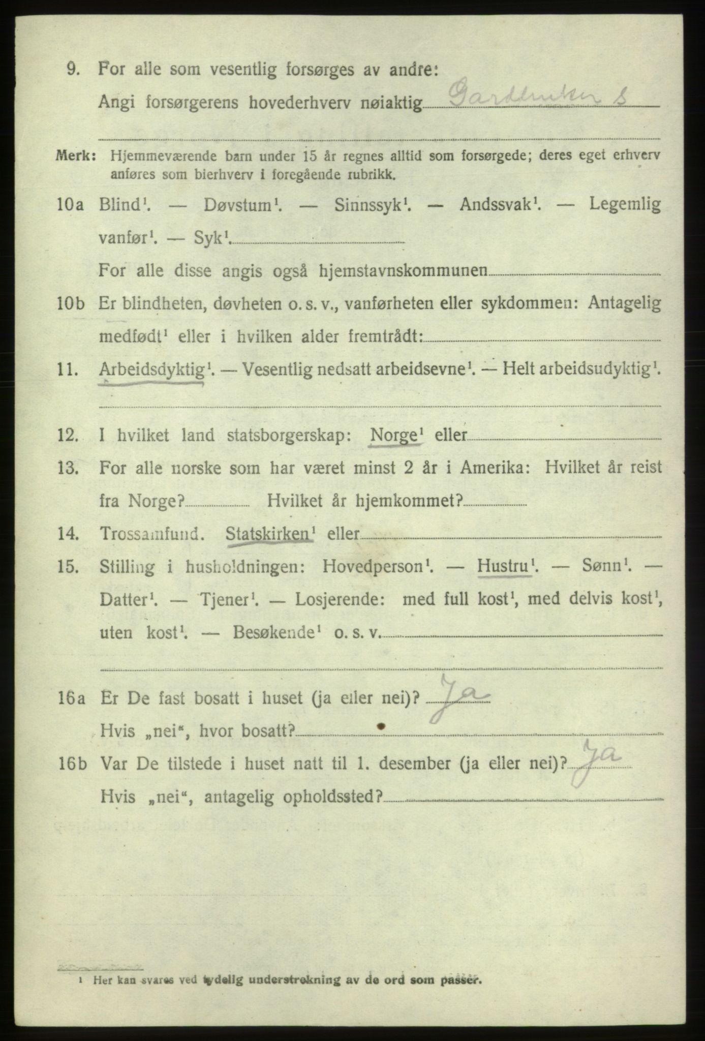 SAB, 1920 census for Sveio, 1920, p. 4441