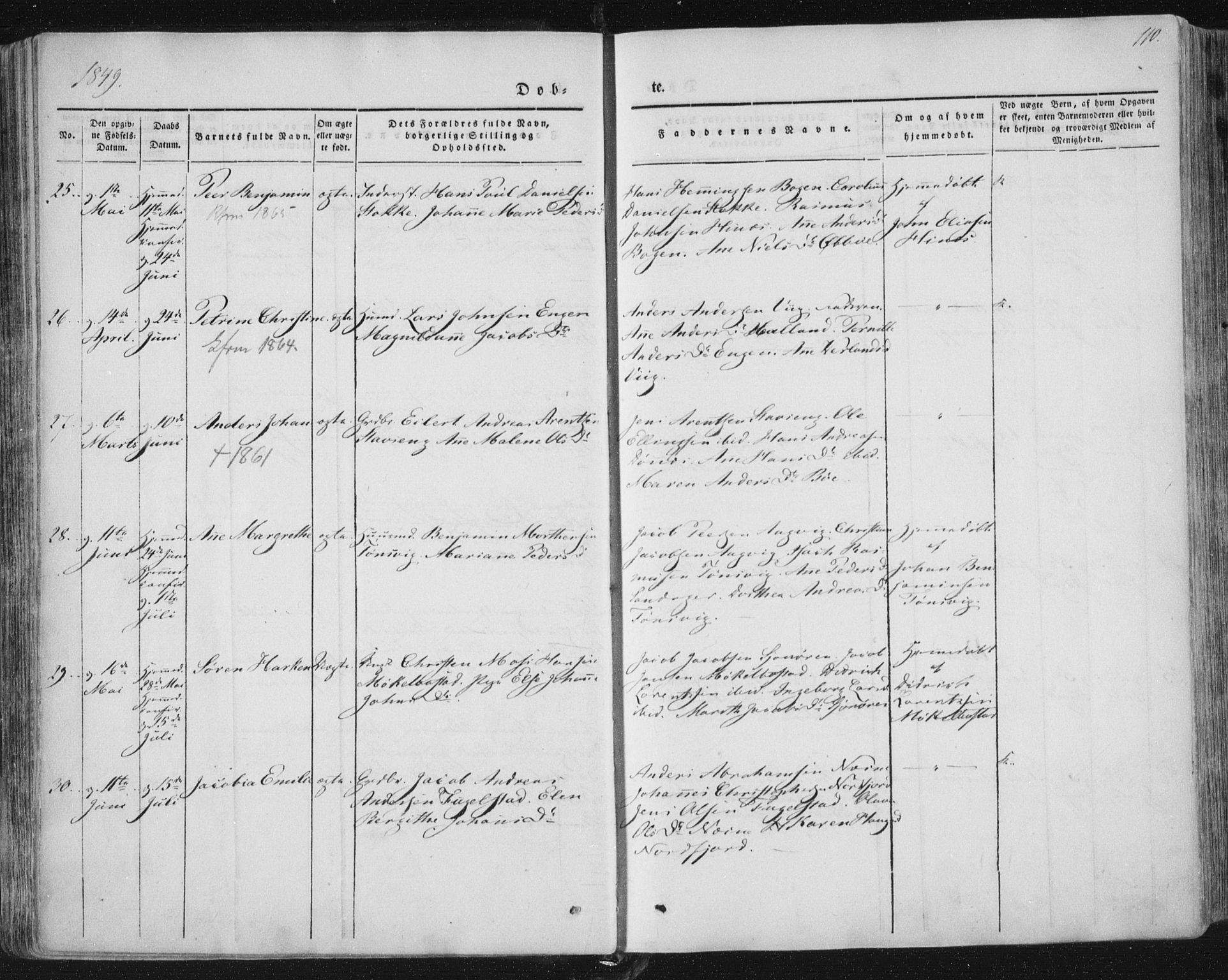 Ministerialprotokoller, klokkerbøker og fødselsregistre - Nordland, SAT/A-1459/838/L0549: Parish register (official) no. 838A07, 1840-1854, p. 110