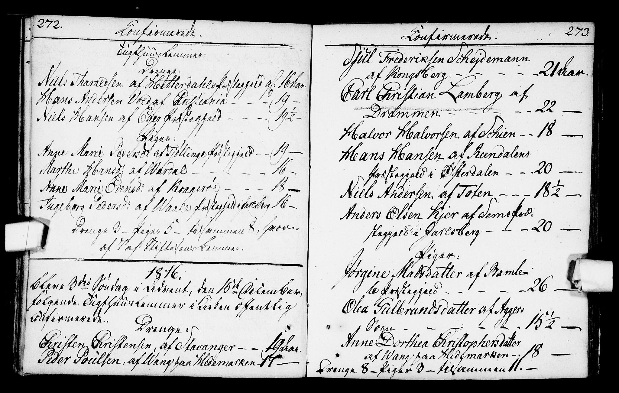 Kristiania tukthusprest Kirkebøker, SAO/A-10881/F/Fa/L0001: Parish register (official) no. 1, 1758-1828, p. 272-273