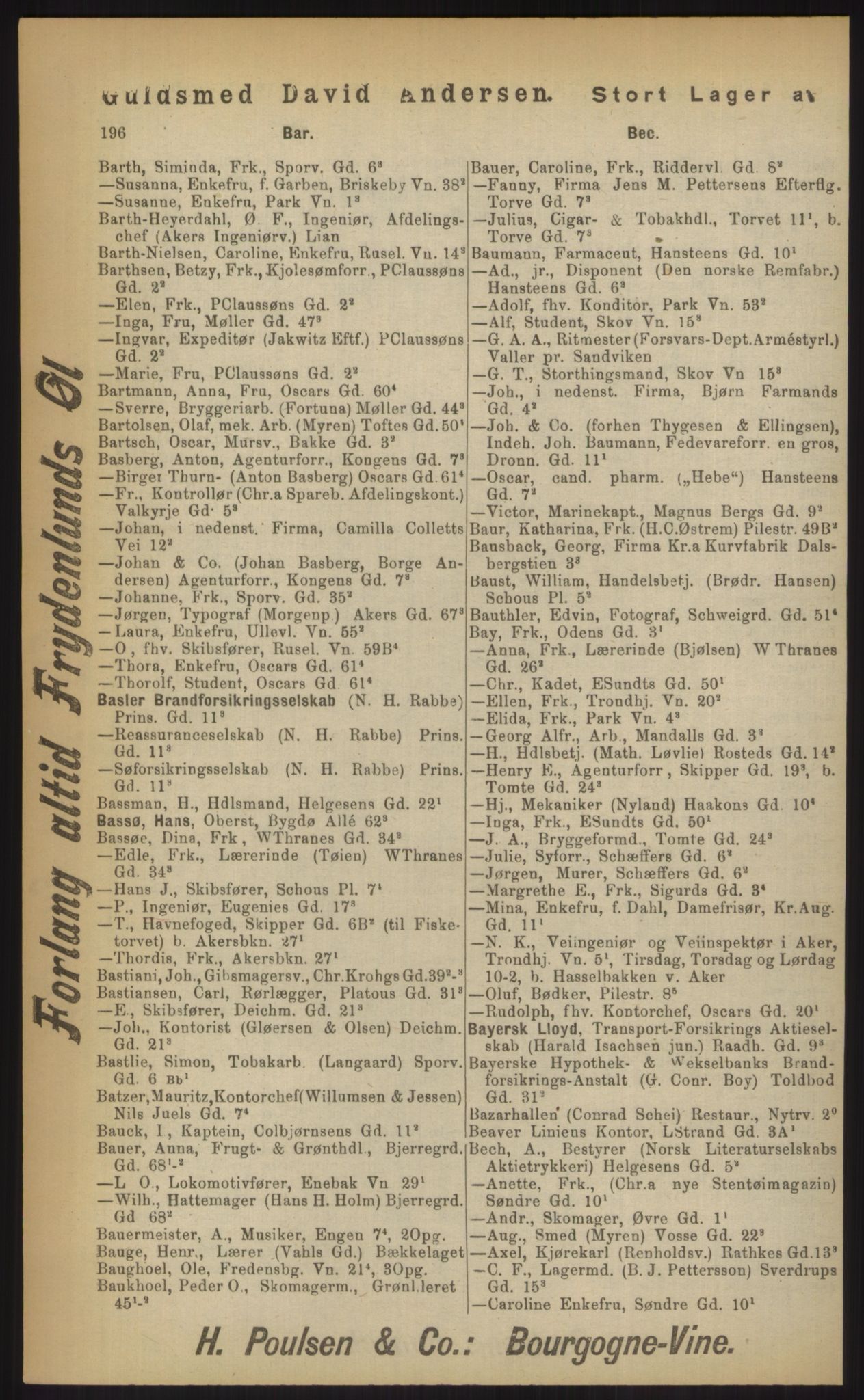 Kristiania/Oslo adressebok, PUBL/-, 1903, p. 196