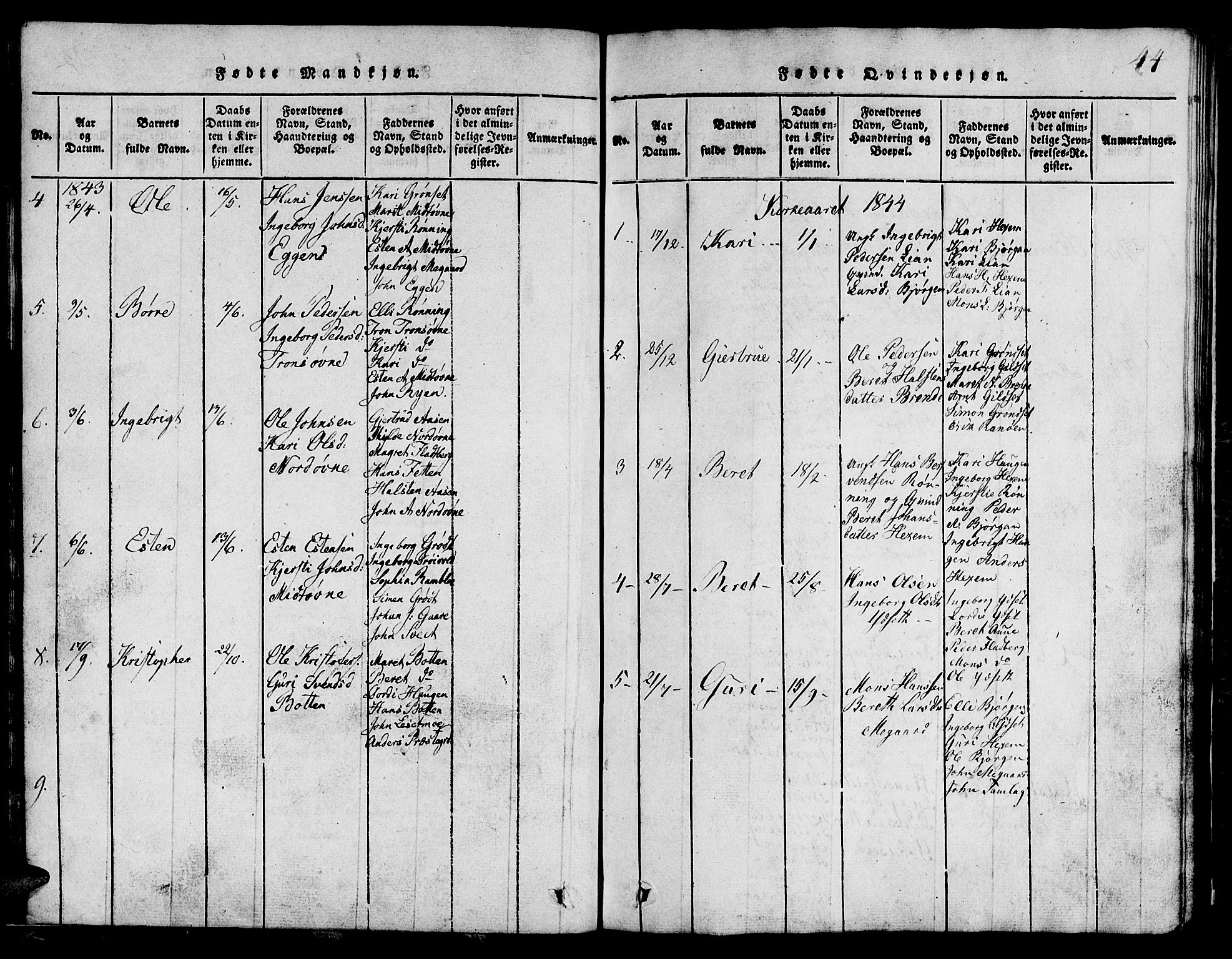 Ministerialprotokoller, klokkerbøker og fødselsregistre - Sør-Trøndelag, SAT/A-1456/685/L0976: Parish register (copy) no. 685C01, 1817-1878, p. 44