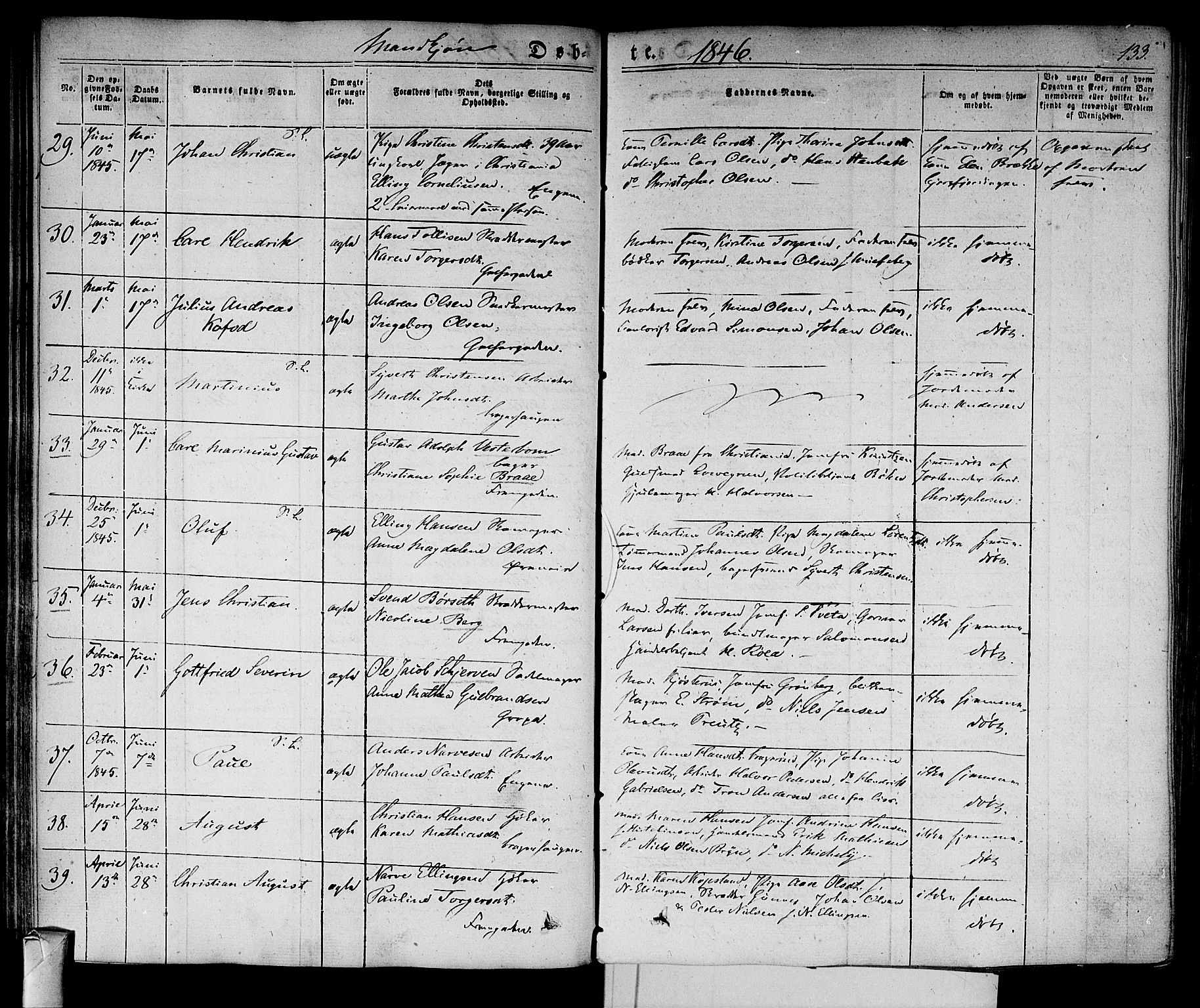 Bragernes kirkebøker, AV/SAKO-A-6/F/Fb/L0001: Parish register (official) no. II 1, 1830-1847, p. 133