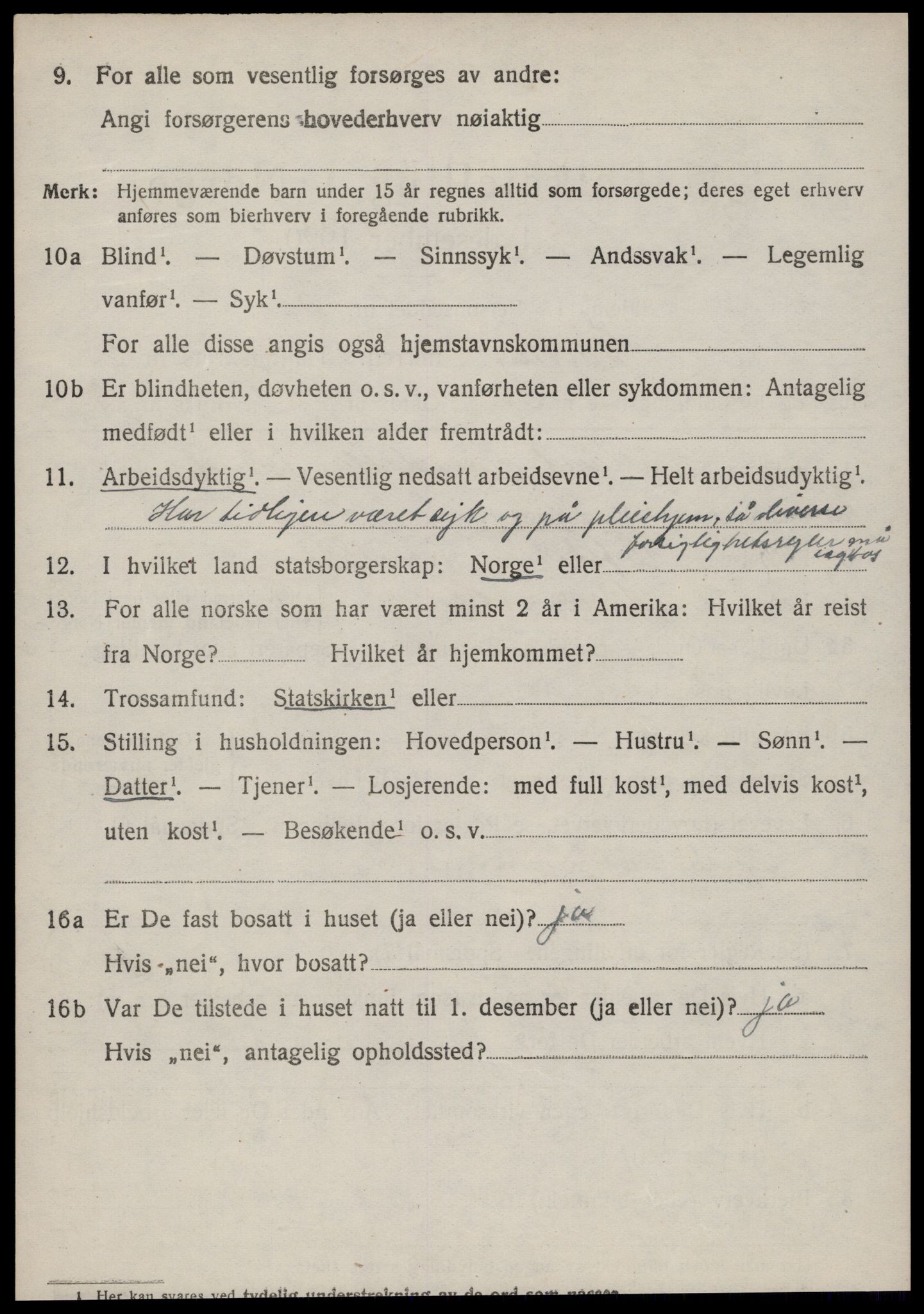 SAT, 1920 census for Grytten, 1920, p. 4519