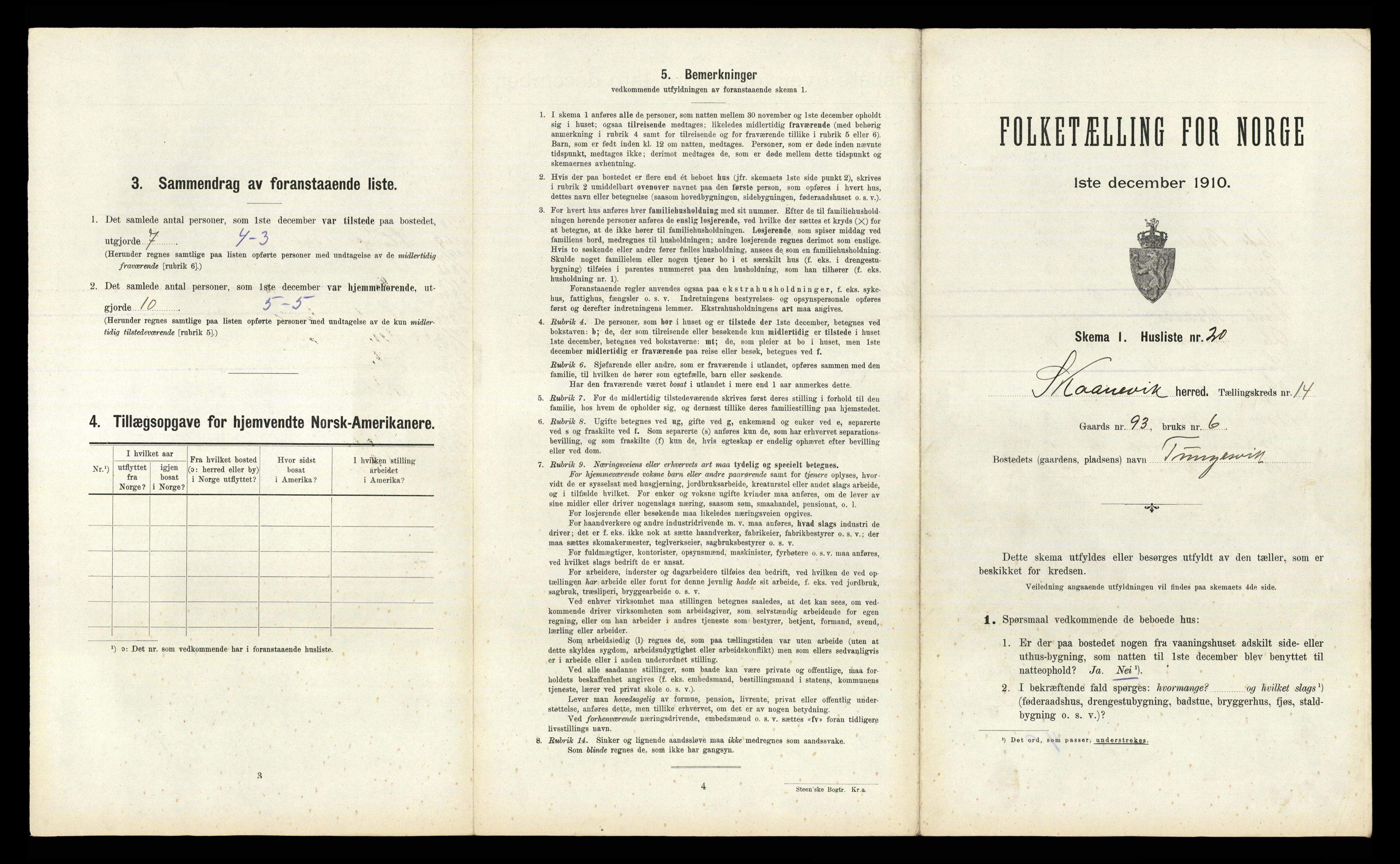 RA, 1910 census for Skånevik, 1910, p. 767