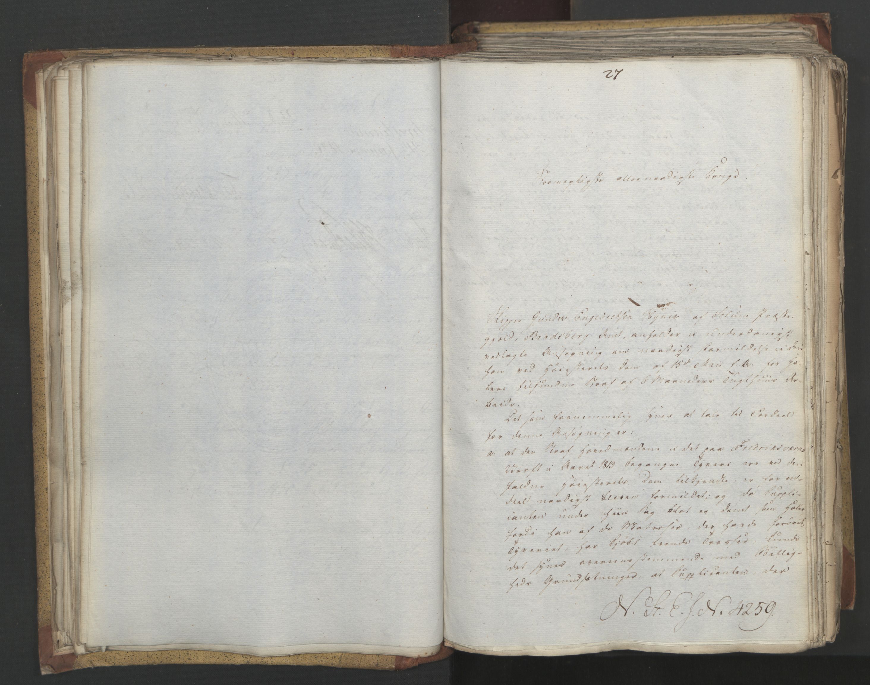 Statsrådsavdelingen i Stockholm, AV/RA-S-1003/D/Da/L0021: Regjeringsinnstillinger nr. 4233-4398, 1820, p. 87