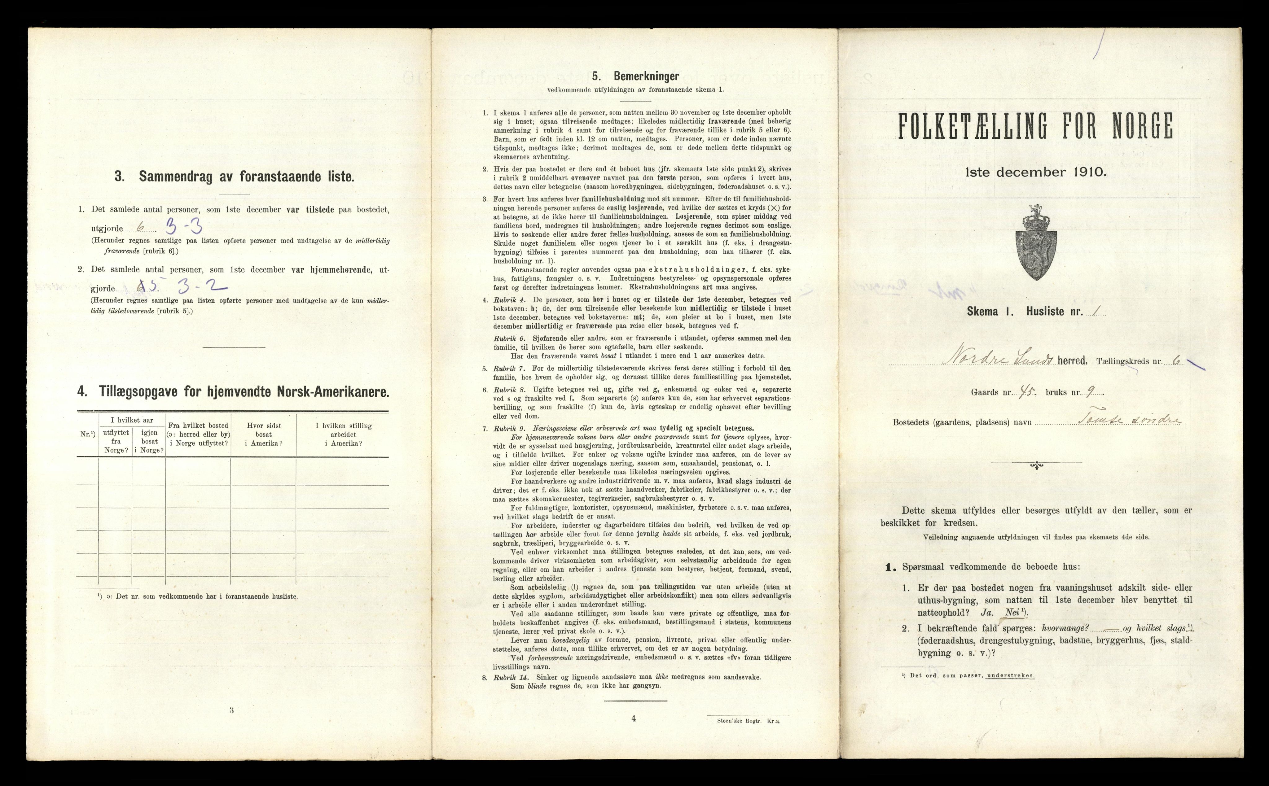 RA, 1910 census for Nordre Land, 1910, p. 595