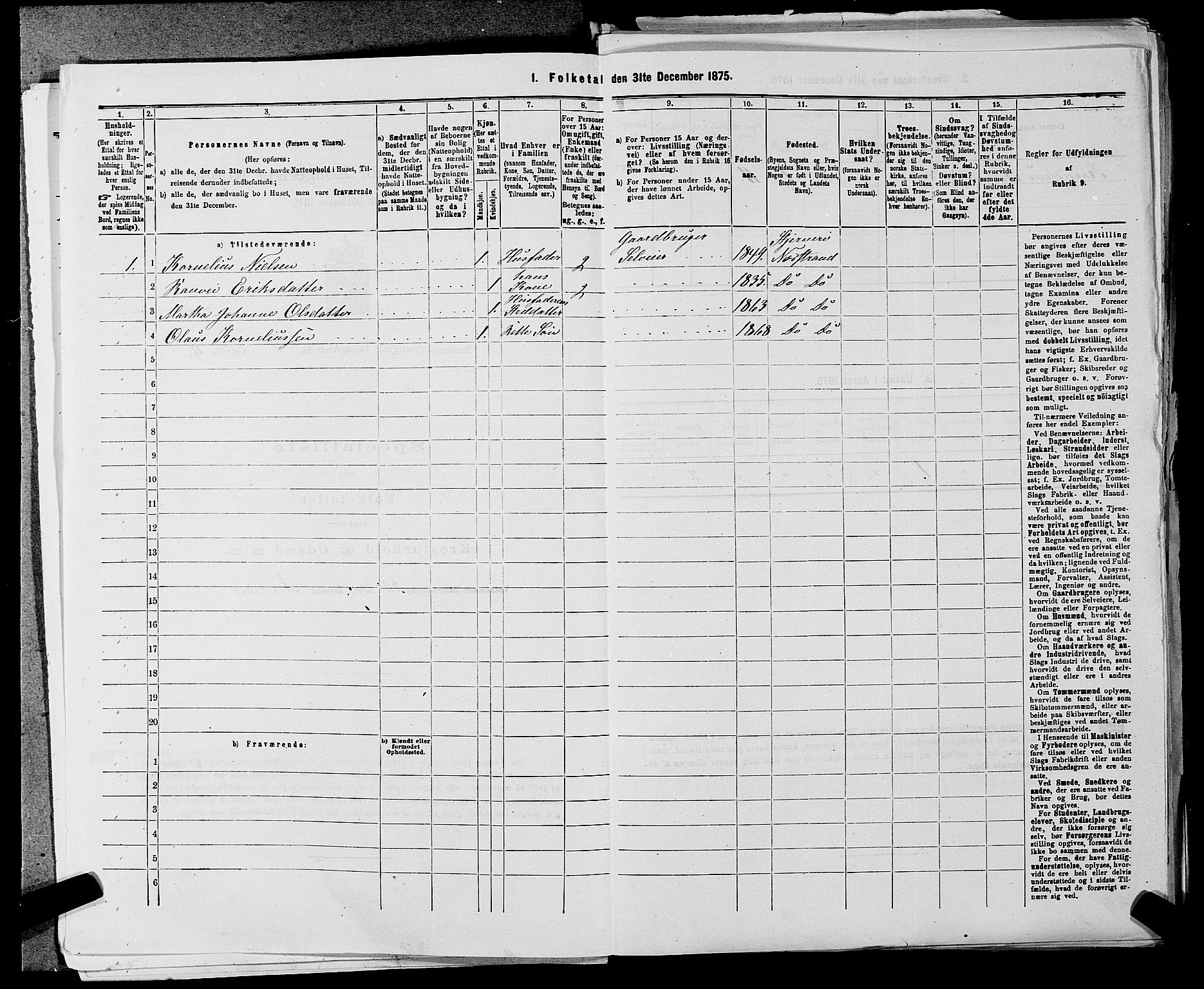 SAST, 1875 census for 1139P Nedstrand, 1875, p. 646