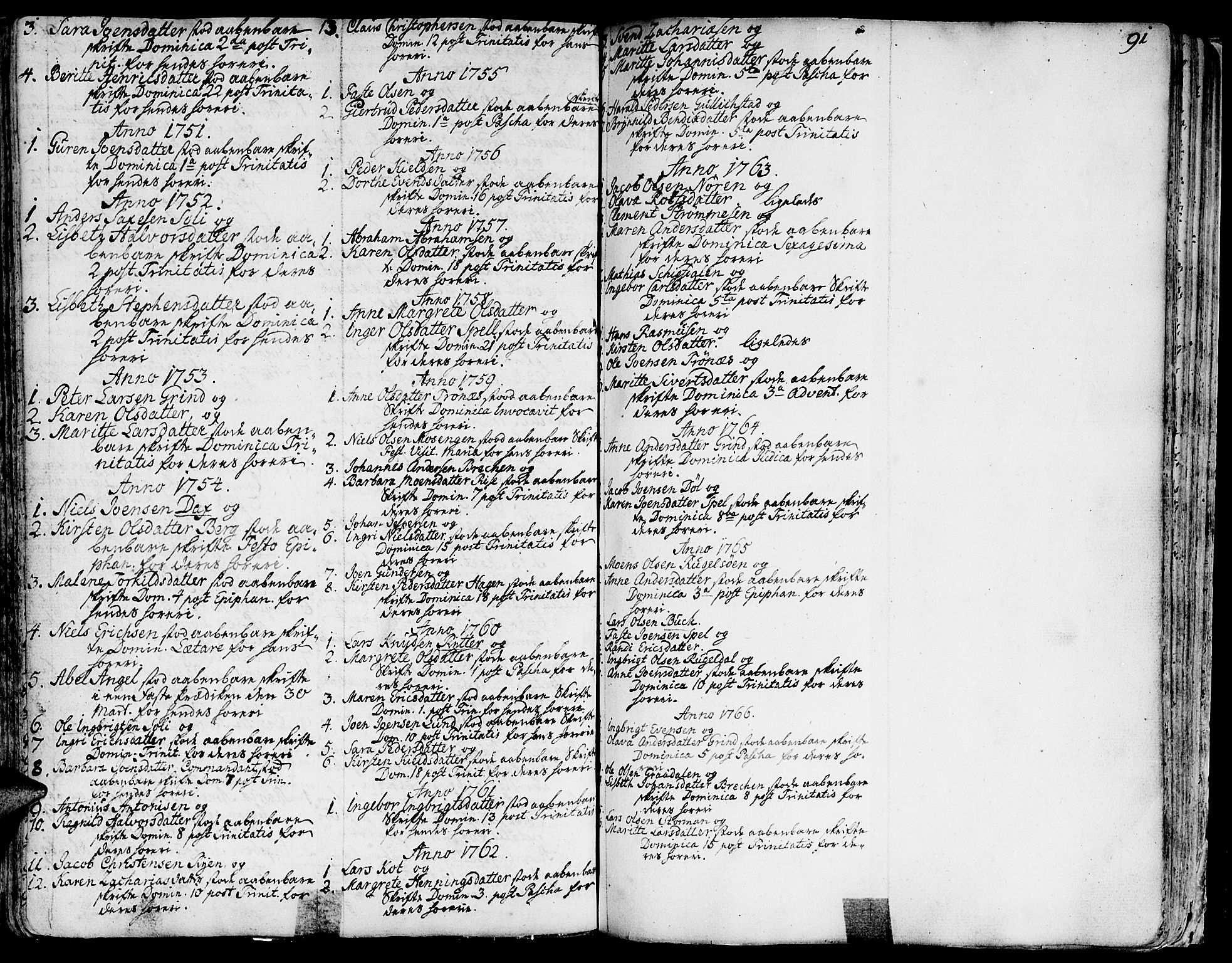 Ministerialprotokoller, klokkerbøker og fødselsregistre - Sør-Trøndelag, SAT/A-1456/681/L0925: Parish register (official) no. 681A03, 1727-1766, p. 91