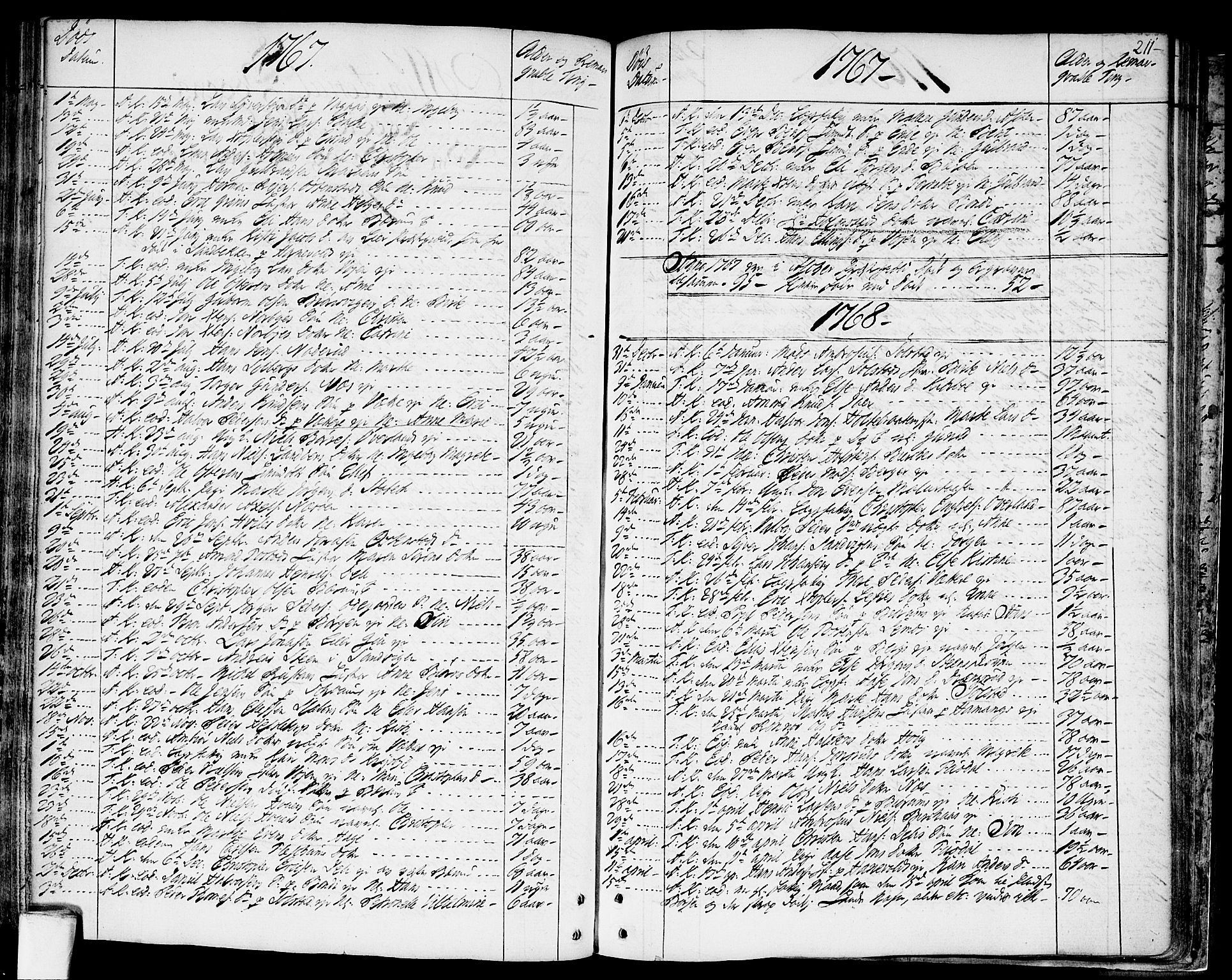 Asker prestekontor Kirkebøker, AV/SAO-A-10256a/F/Fa/L0003: Parish register (official) no. I 3, 1767-1807, p. 211