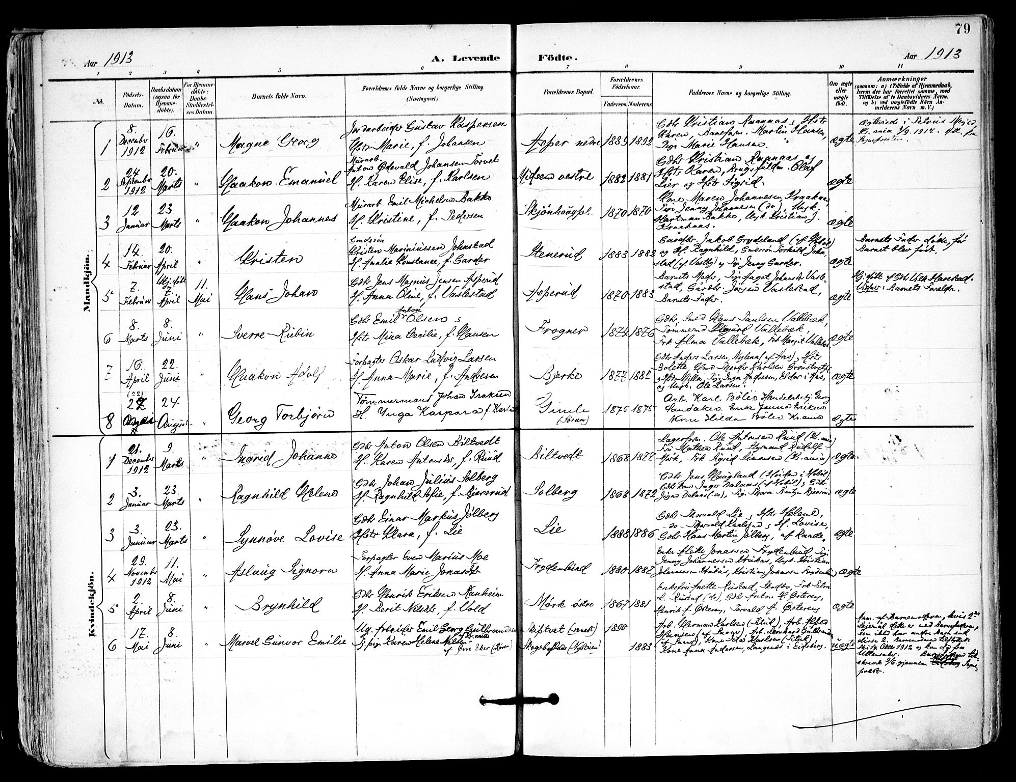 Kråkstad prestekontor Kirkebøker, SAO/A-10125a/F/Fa/L0010: Parish register (official) no. I 10, 1893-1931, p. 79