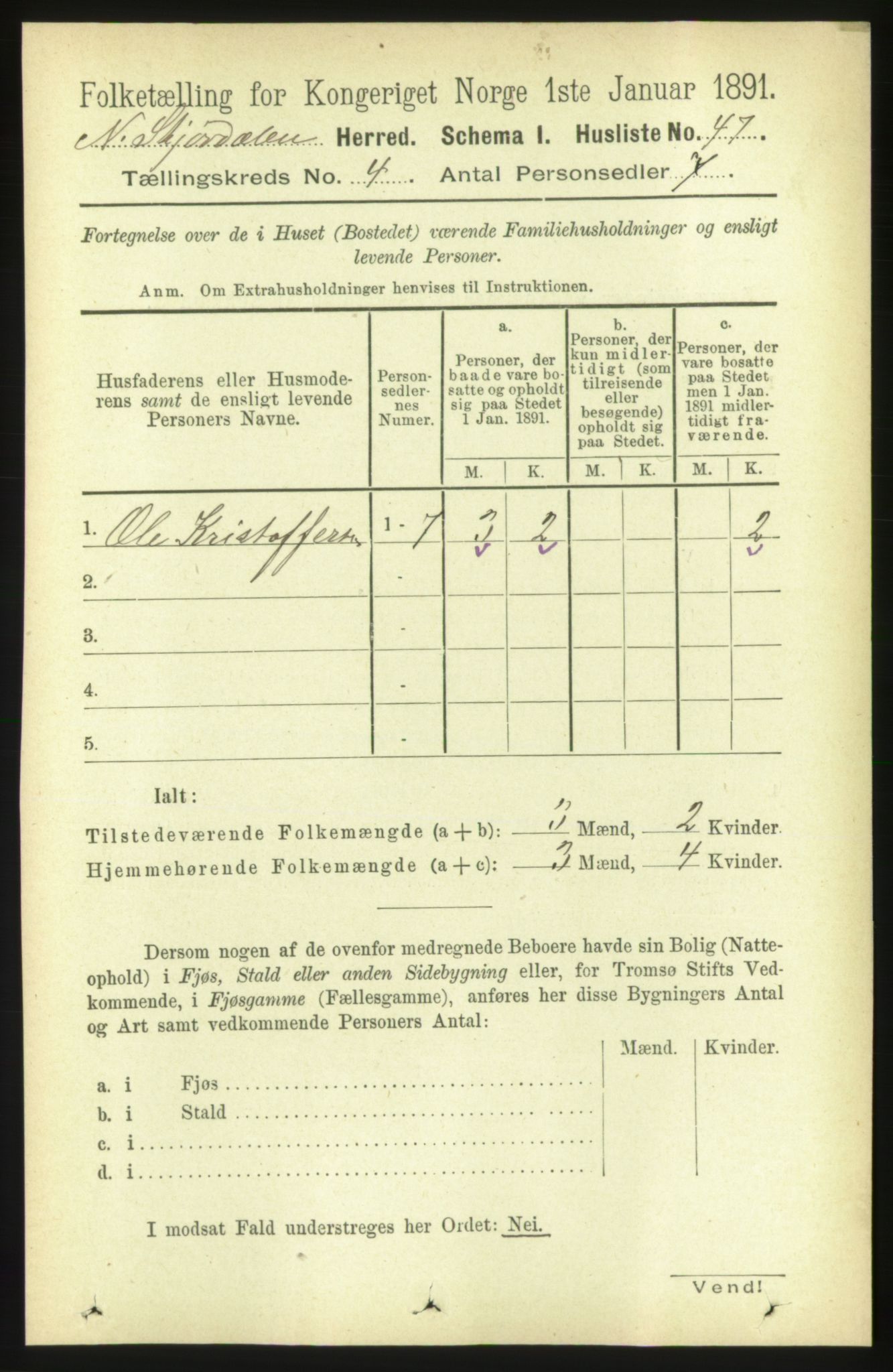 RA, 1891 census for 1714 Nedre Stjørdal, 1891, p. 1615