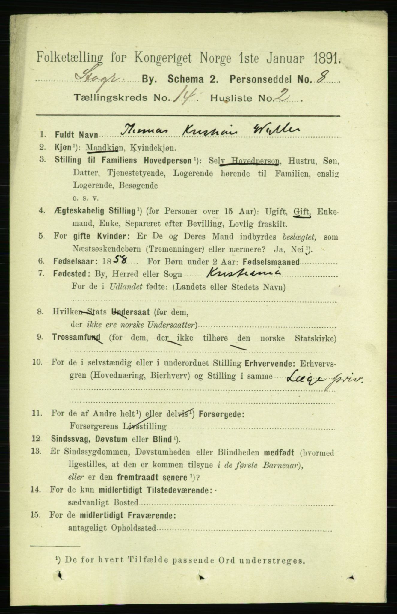 RA, 1891 census for 1103 Stavanger, 1891, p. 16956