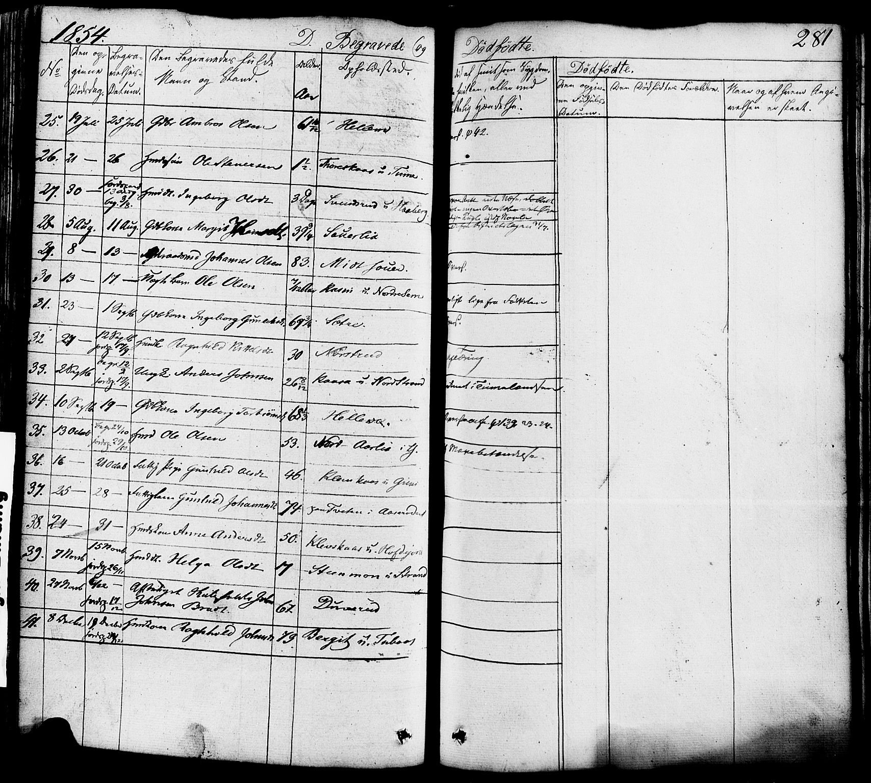 Heddal kirkebøker, AV/SAKO-A-268/F/Fa/L0006: Parish register (official) no. I 6, 1837-1854, p. 281