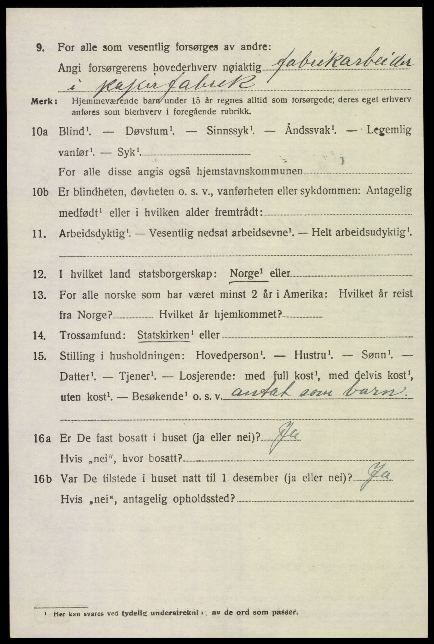 SAK, 1920 census for Vennesla, 1920, p. 4723